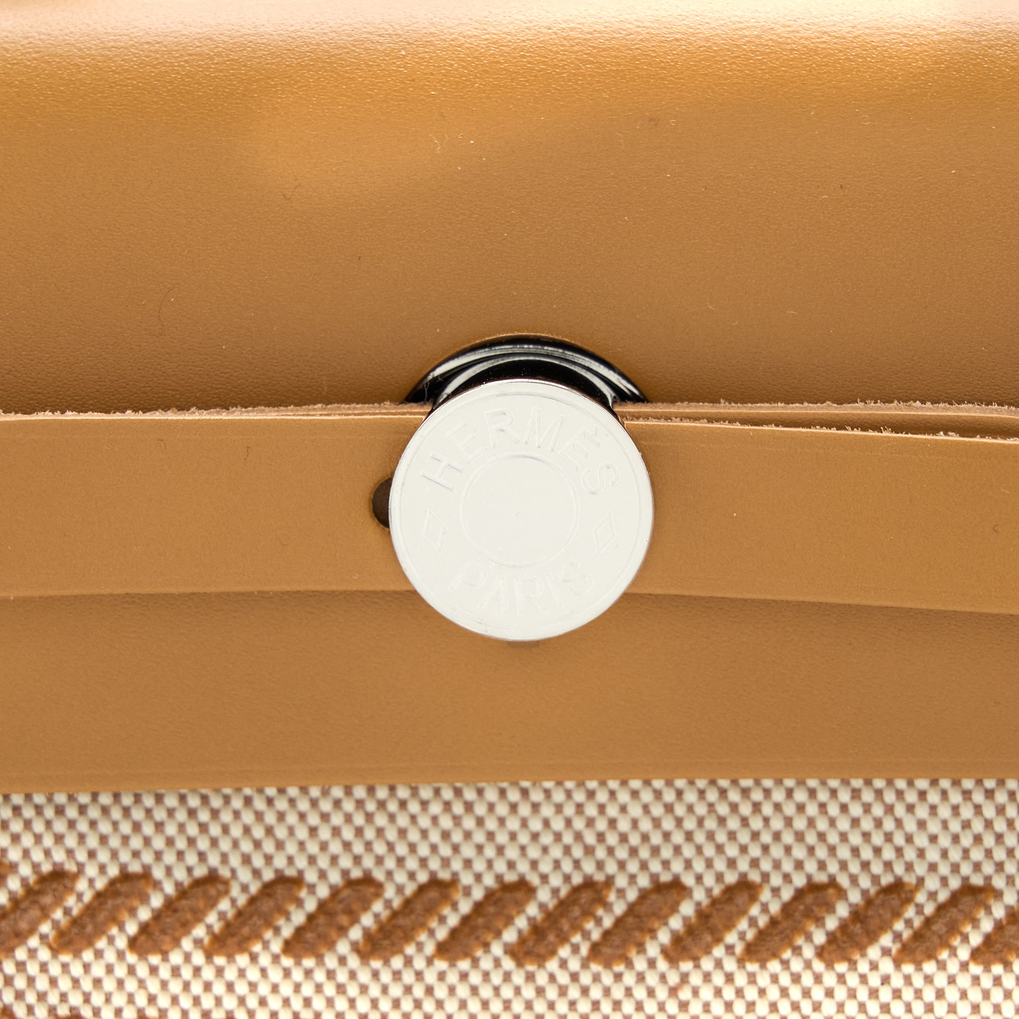 HERMES HERBAG ZIP 31 TOILE H EN RELIEF BRIDES SABLE/ECRU-BEIGE/NAT SABLE