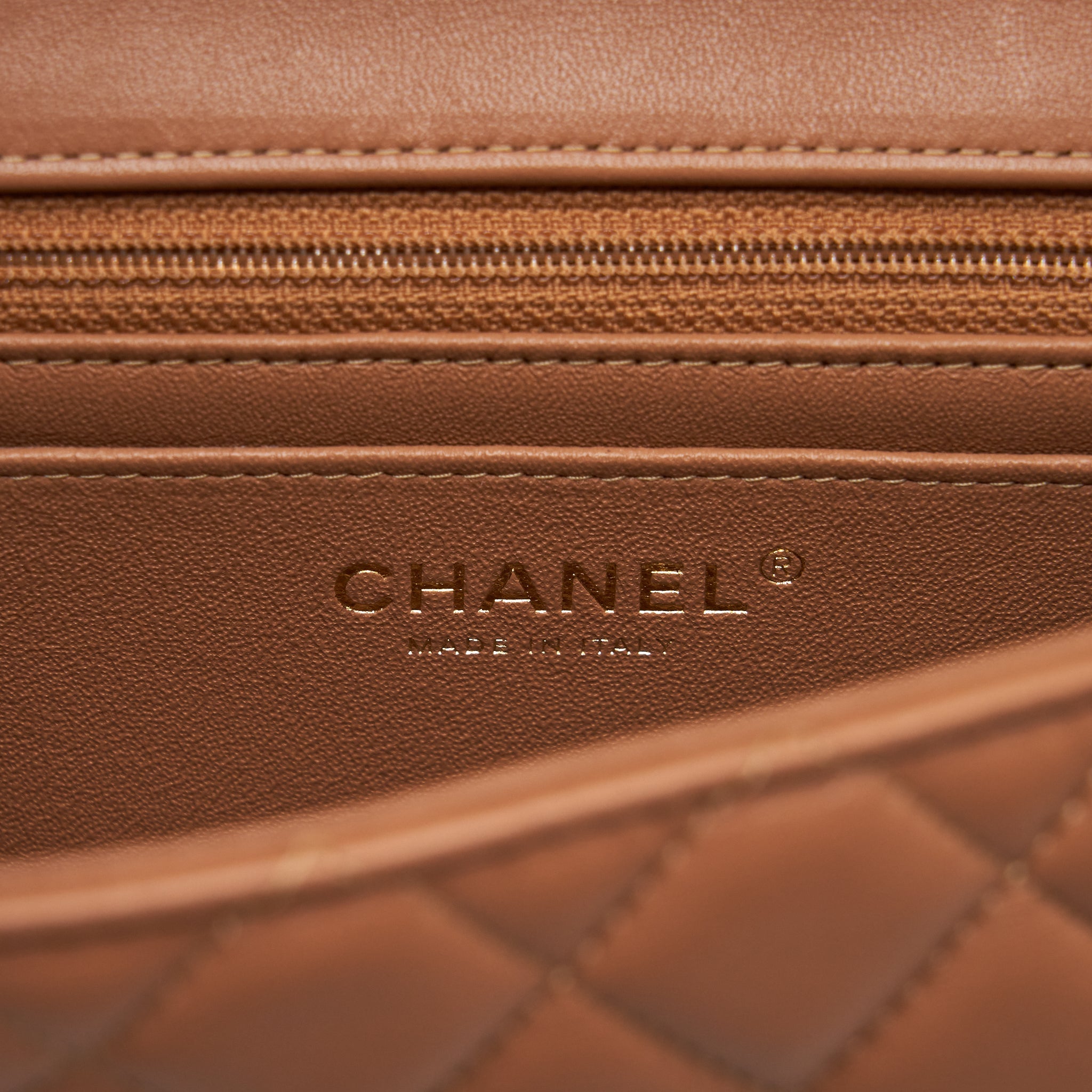 CHANEL MINI RECTANGULAR FLAP BAG LAMBSKIN CARAMEL LGHW