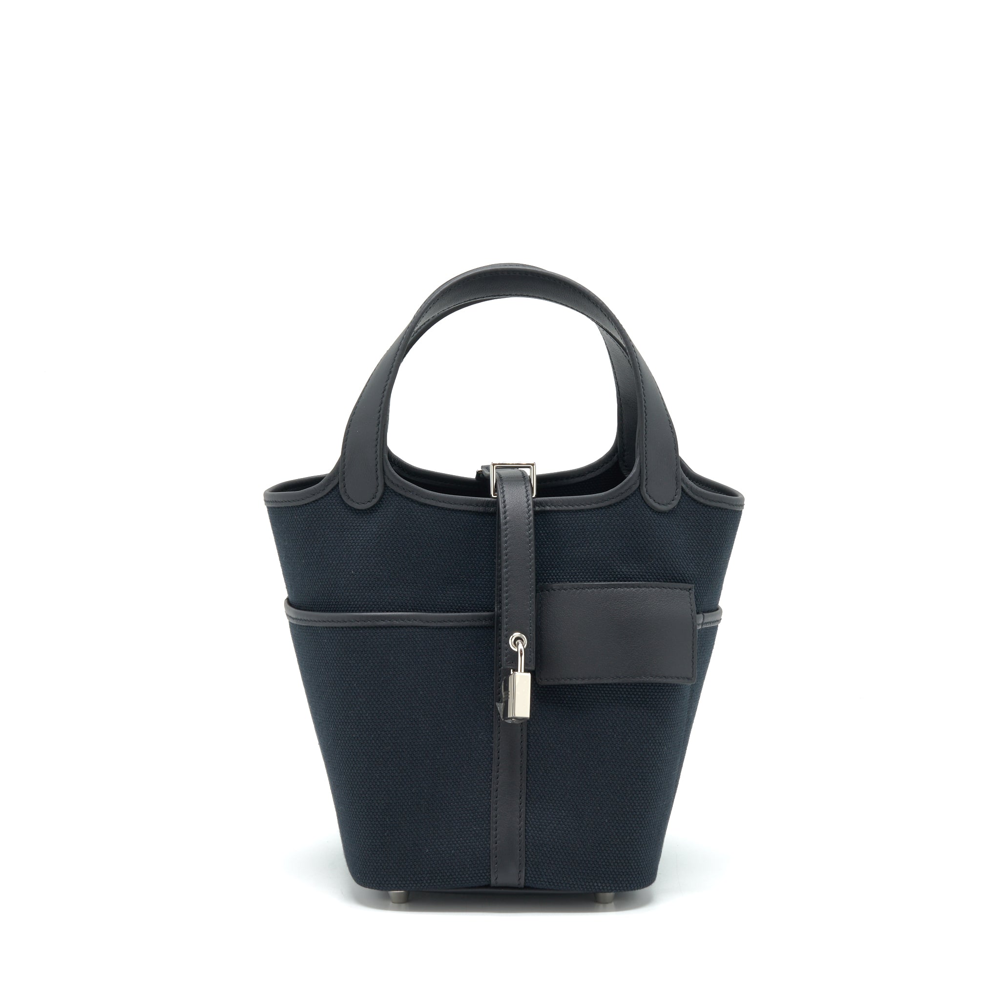 HERMES PICOTIN CARGO 18 SWIFT AND TOILE CANVAS BLACK SHW