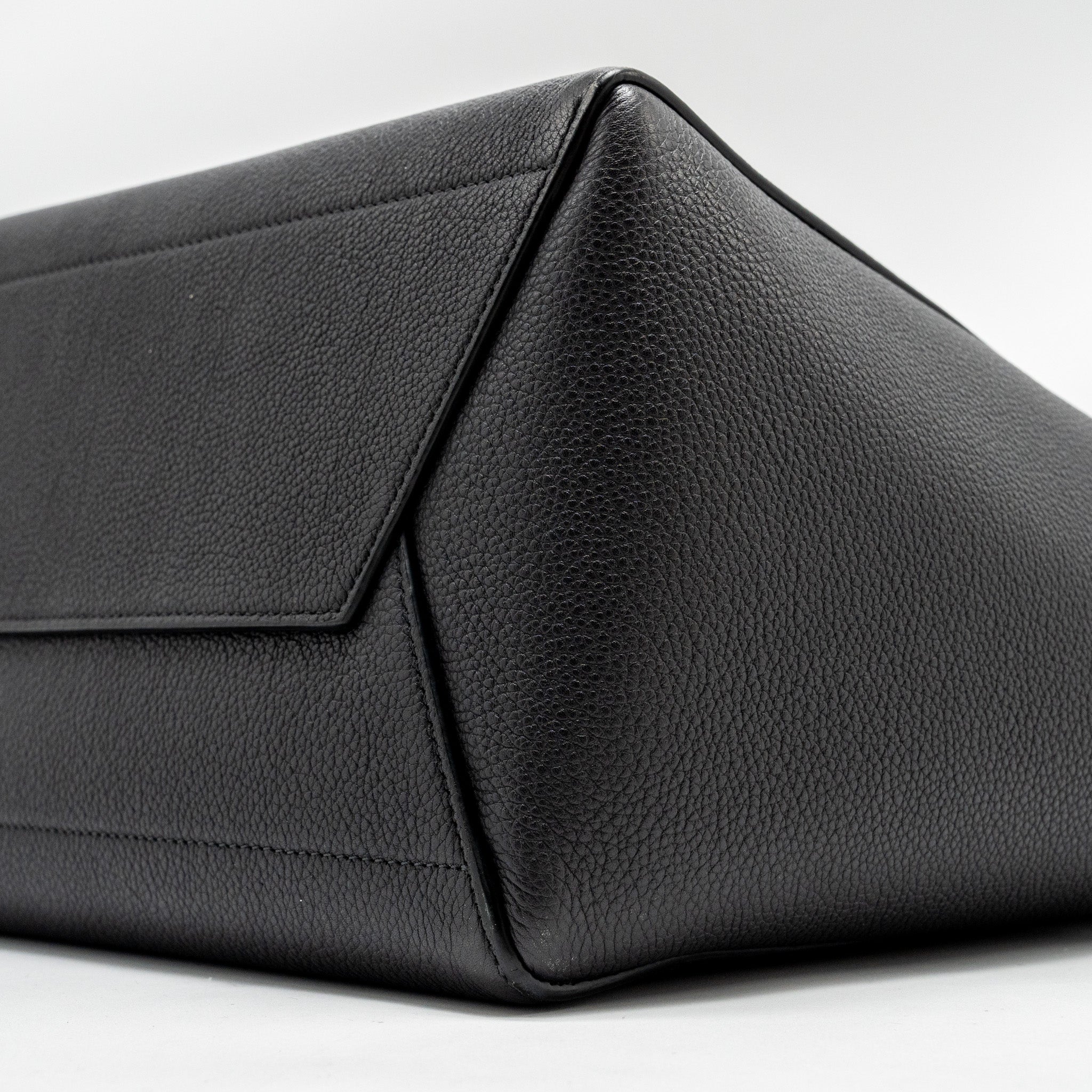 CELINE SANGLE BUCKET BAG CALFSKIN DARK GREY GHW