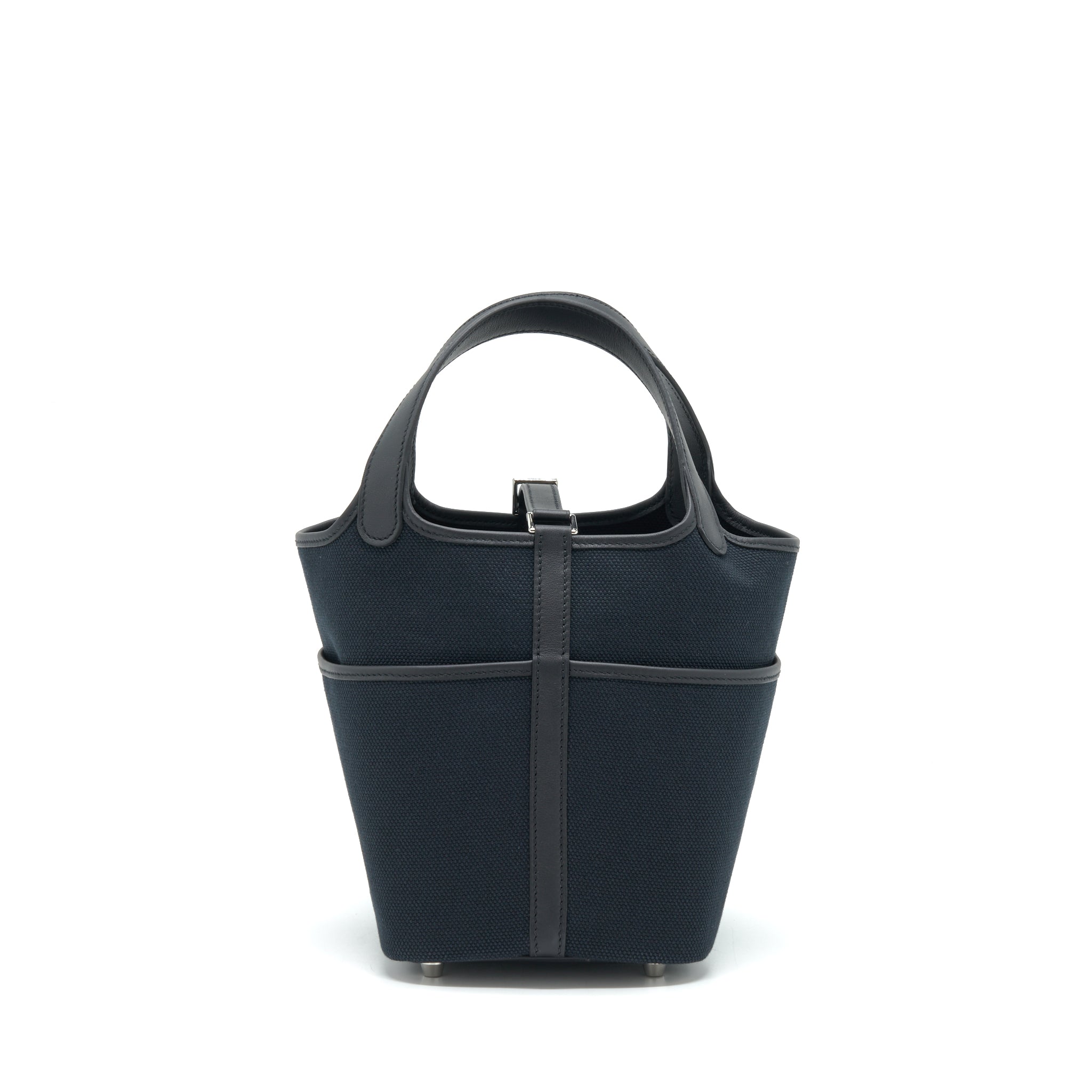 HERMES PICOTIN CARGO 18 SWIFT AND TOILE CANVAS BLACK SHW