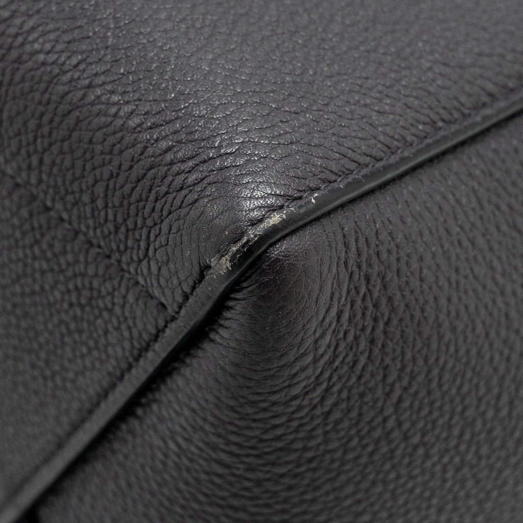 CELINE SANGLE BUCKET BAG CALFSKIN DARK GREY GHW