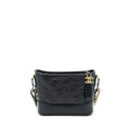 CHANEL SMALL GABRIELLE HOBO BAG BLACK MULTICOLOUR HARDWARE