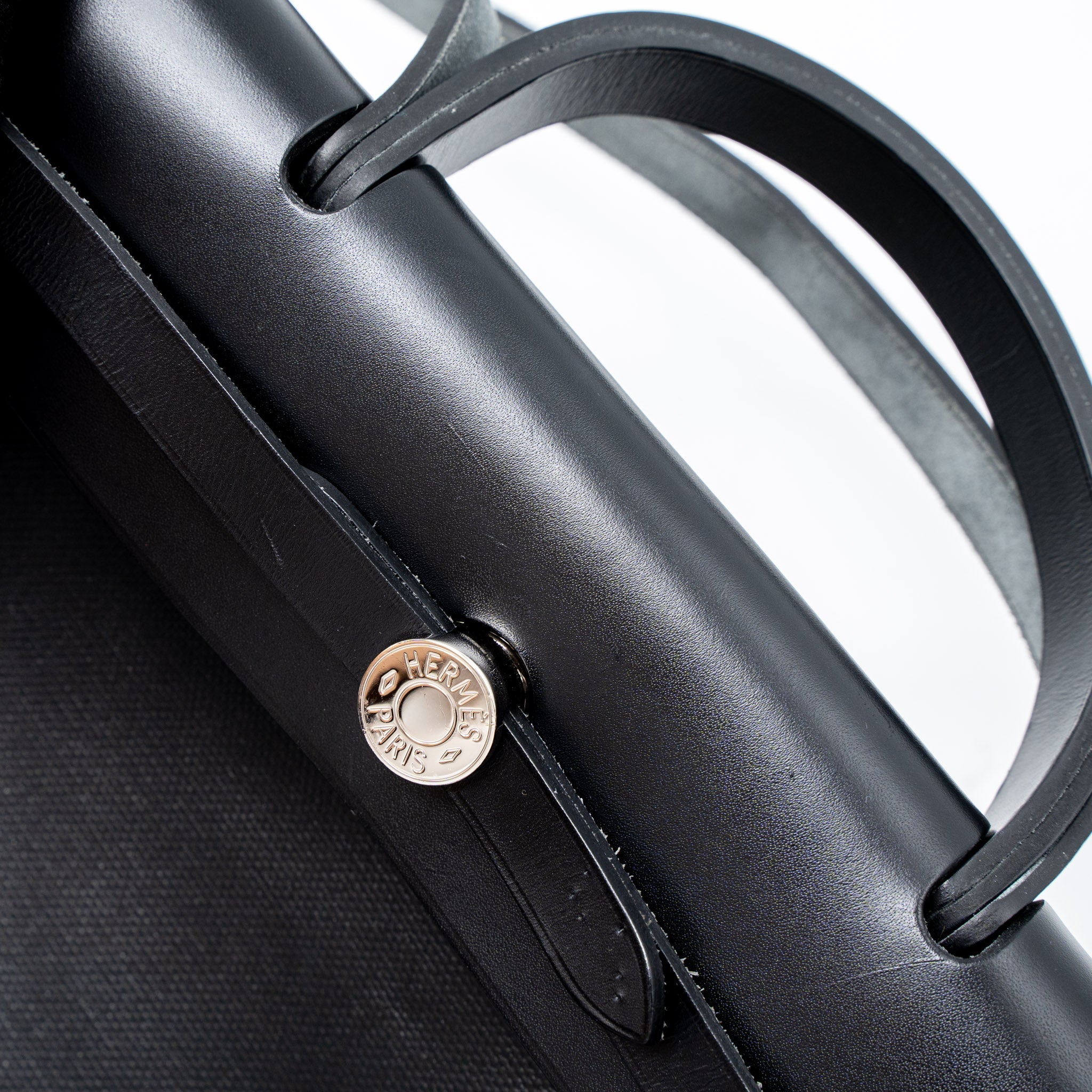 HERMES HERBAG 31 BERLINE CANVAS/VACHE HUNTER BLACK SHW