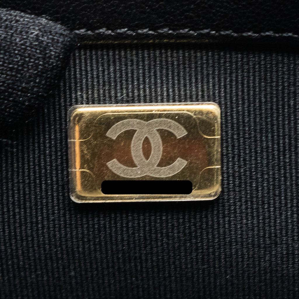 CHANEL ROUND HANDLE MINI SQUARE CROSSBODY BAG LAMBSKIN BRUSHED GHW(MICROCHIP)