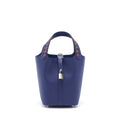 HERMES PICOTIN 18 LOCK BAG EPSOM BLEU ENCRE/ BRIQUE/ NOIR SHW