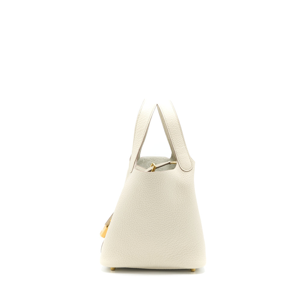 HERMES PICOTIN 18 LOCK BAG CLEMENCE 8L BETON GHW