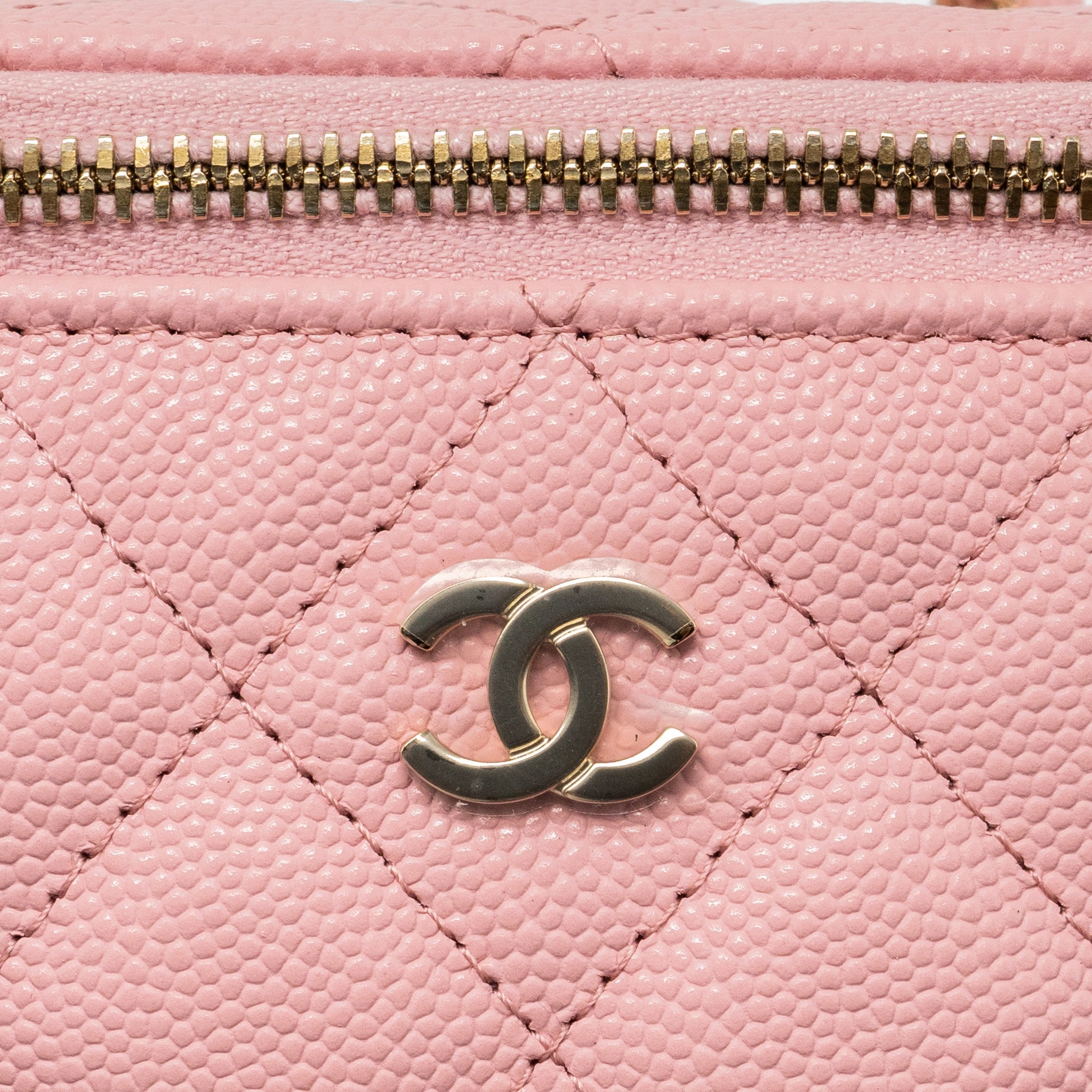 CHANEL MINI VANITY CASE CAVIAR PINK LGHW