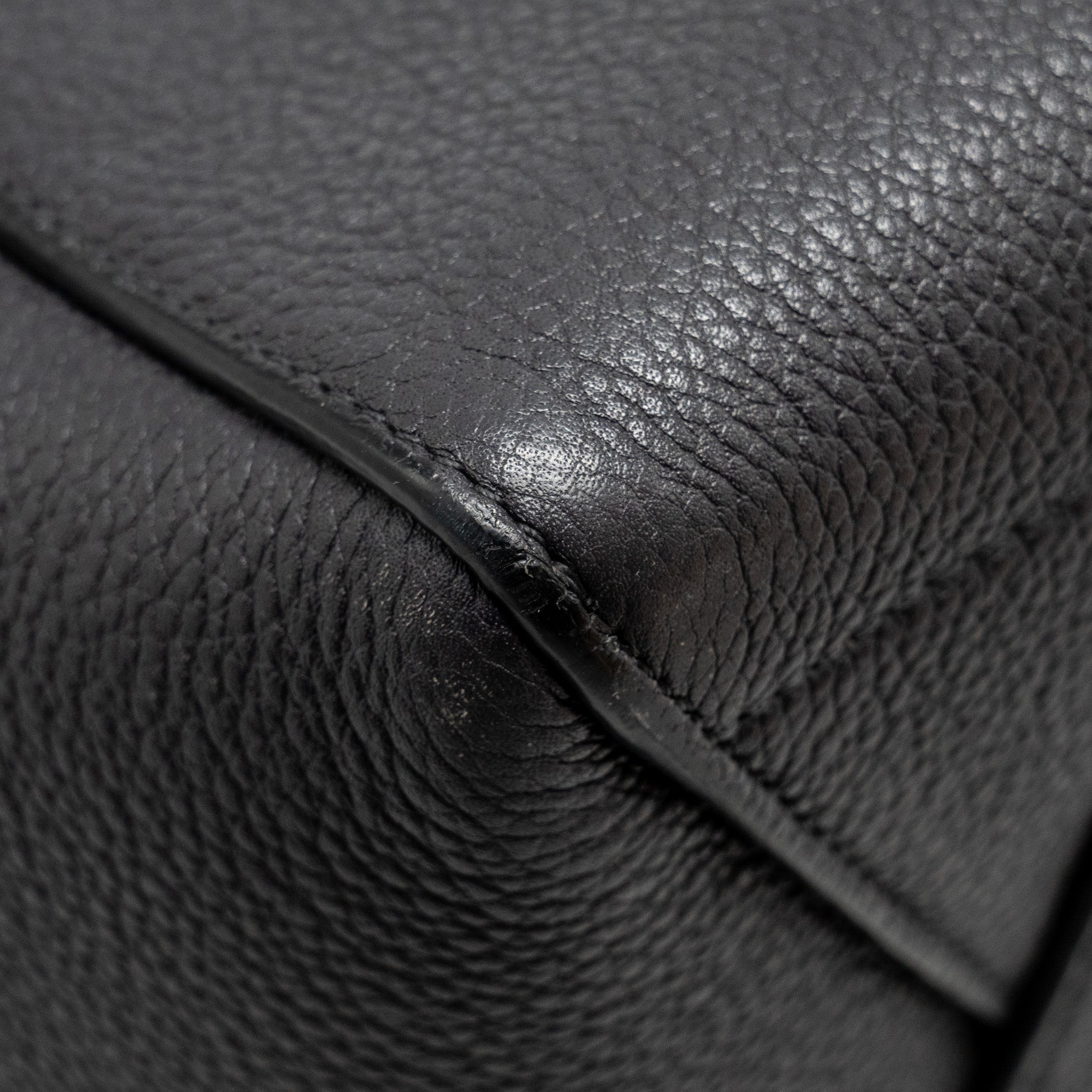 CELINE SANGLE BUCKET BAG CALFSKIN DARK GREY GHW