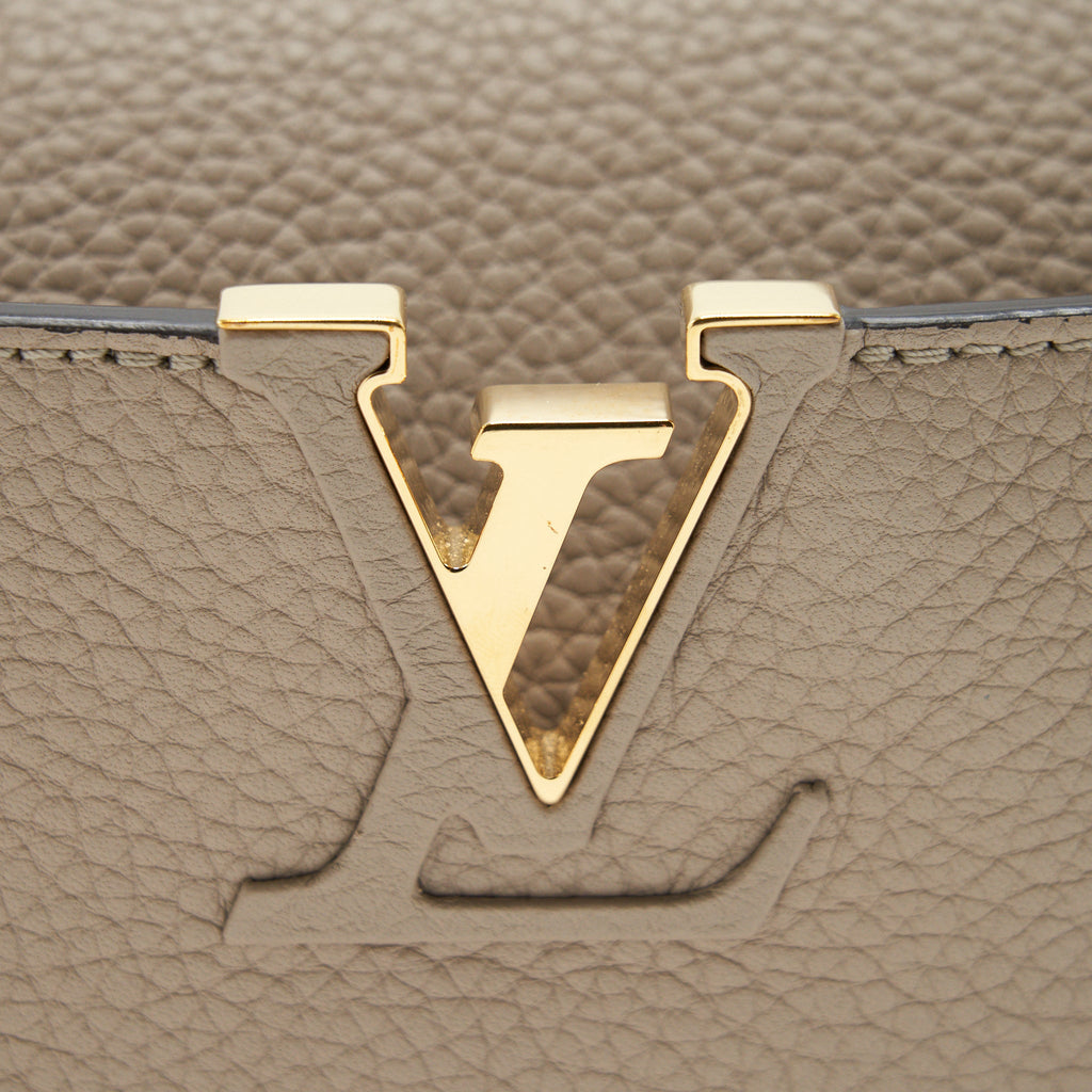 LOUIS VUITTON CAPUCINES BB TAURILLON GALET GHW