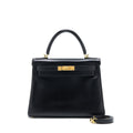 HERMES VINTAGE KELLY 28 BOX BLACK GHW