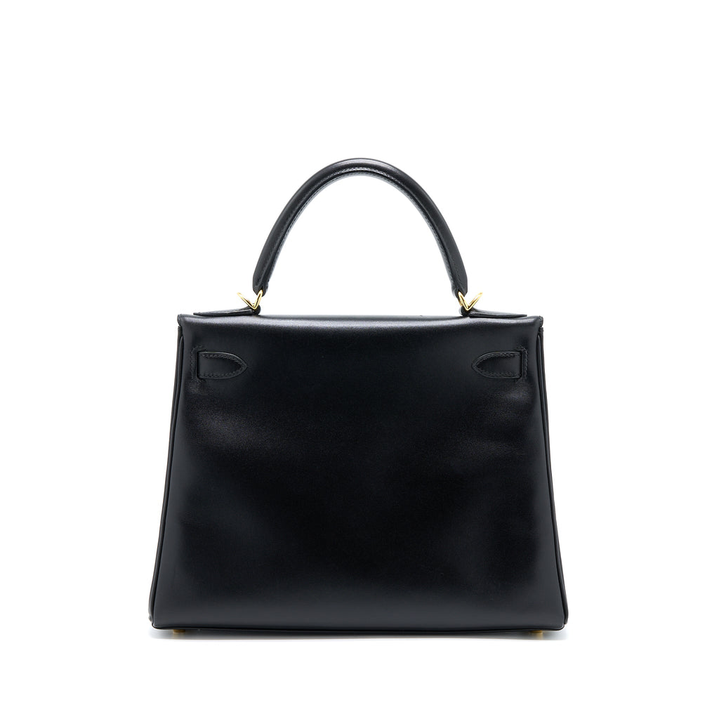 HERMES VINTAGE KELLY 28 BOX BLACK GHW