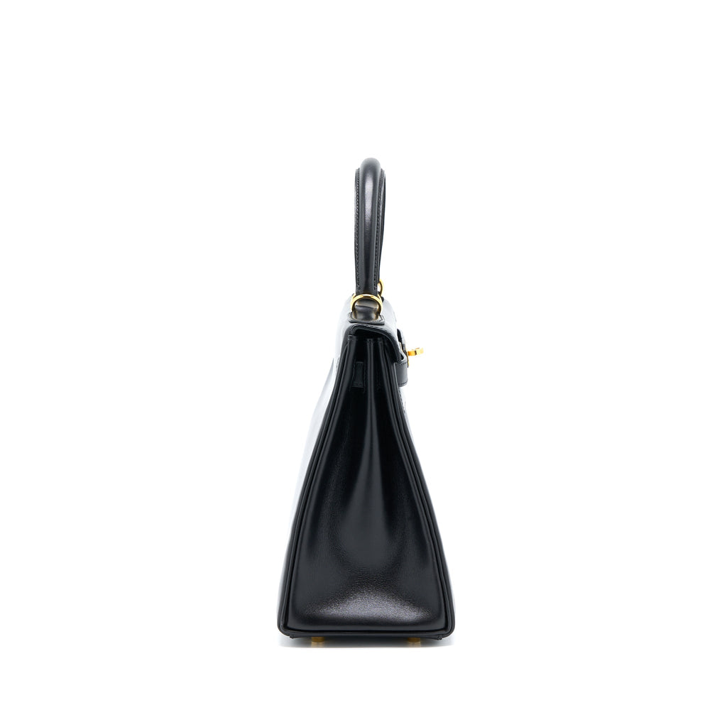 HERMES VINTAGE KELLY 28 BOX BLACK GHW