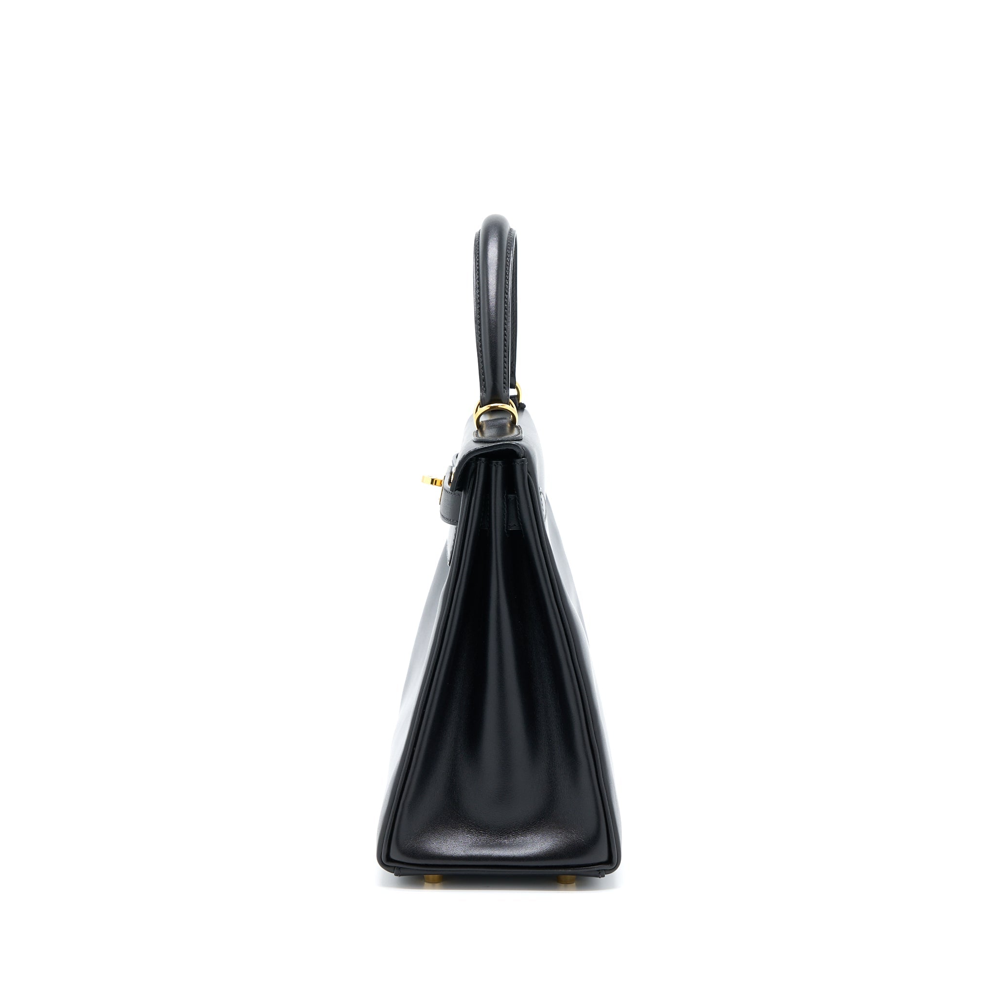 HERMES VINTAGE KELLY 28 BOX BLACK GHW