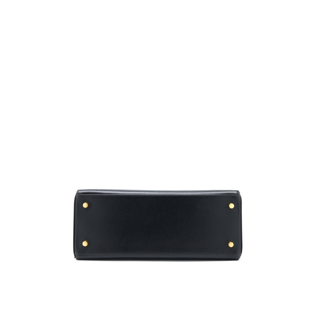 HERMES VINTAGE KELLY 28 BOX BLACK GHW