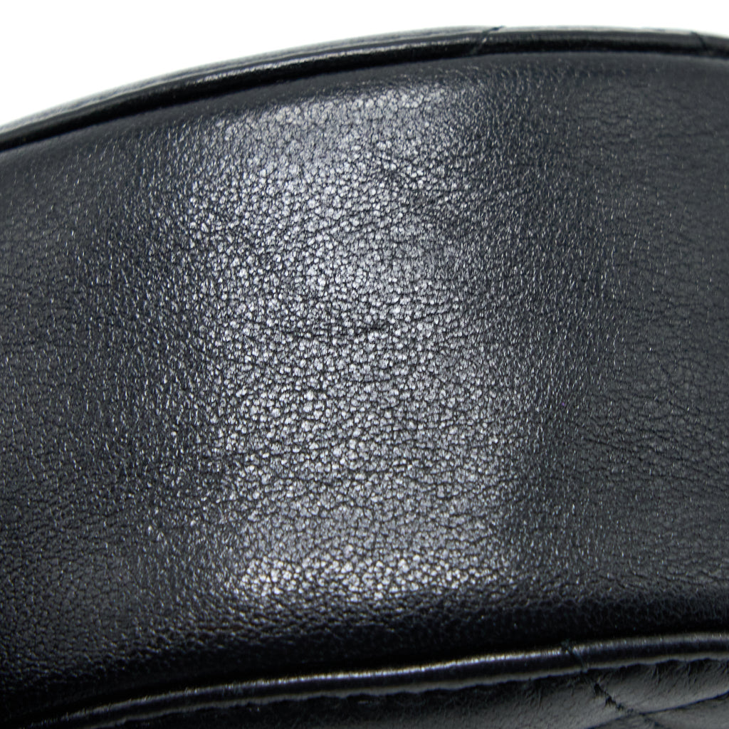 CHANEL 19 ROUND CLUTCH WITH CHAIN GOATSKIN BLACK MULTICOLOUR HARDWARE