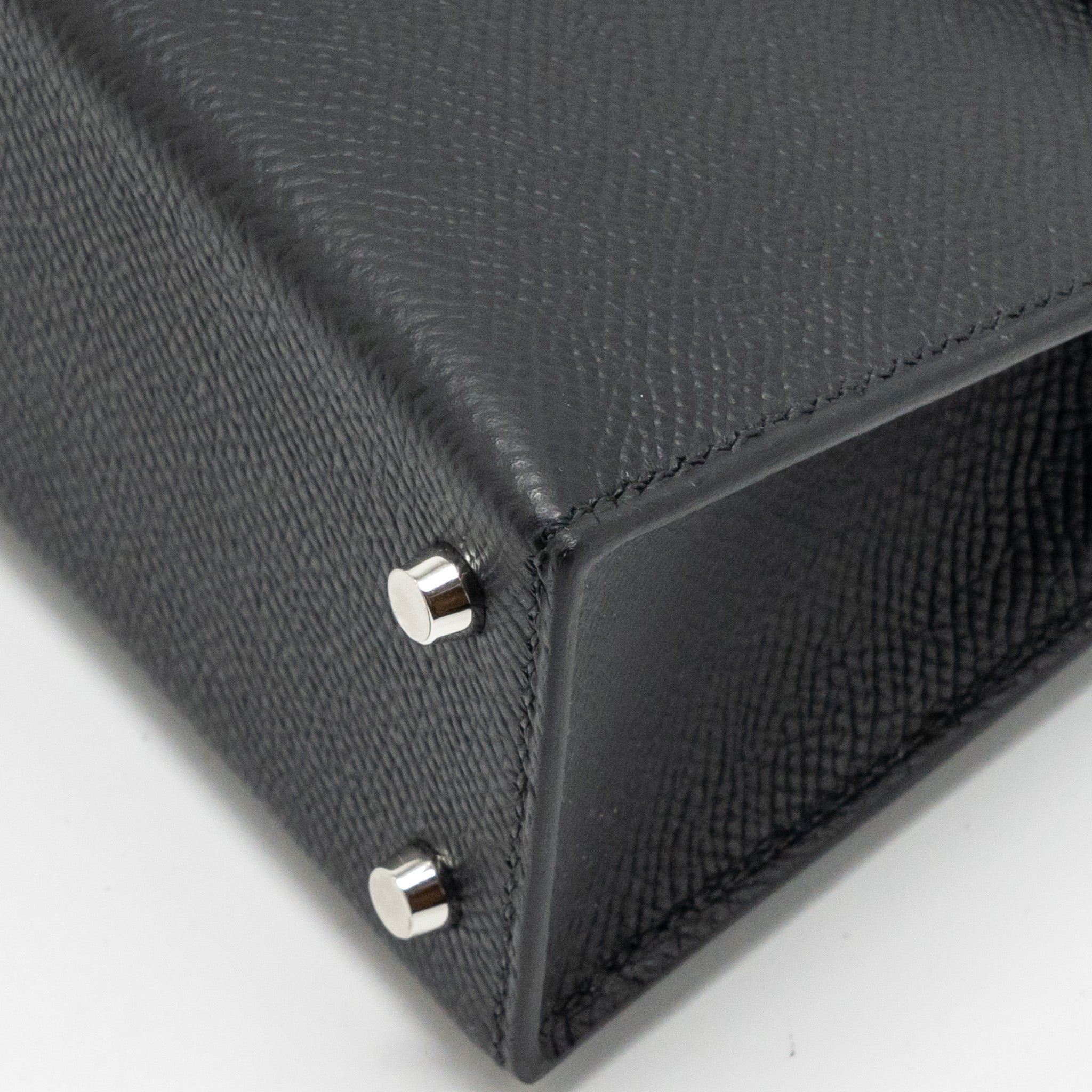 HERMES MINI KELLY II SPECIAL ORDER EPSOM BLACK / NAVY SHW