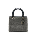 DIOR LADY DIOR MEDIUM FABRIC DARK GREY SHW