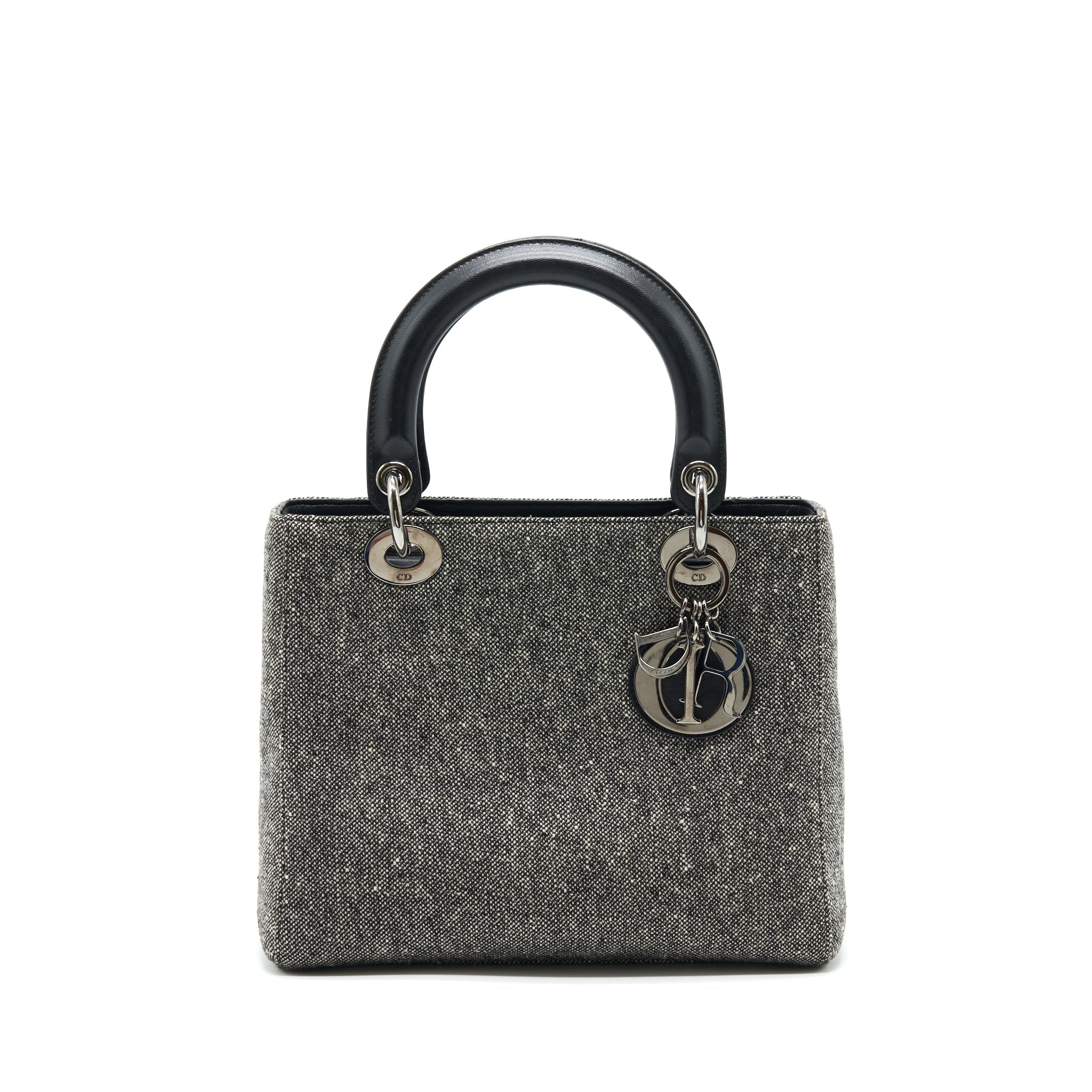 DIOR LADY DIOR MEDIUM FABRIC DARK GREY SHW