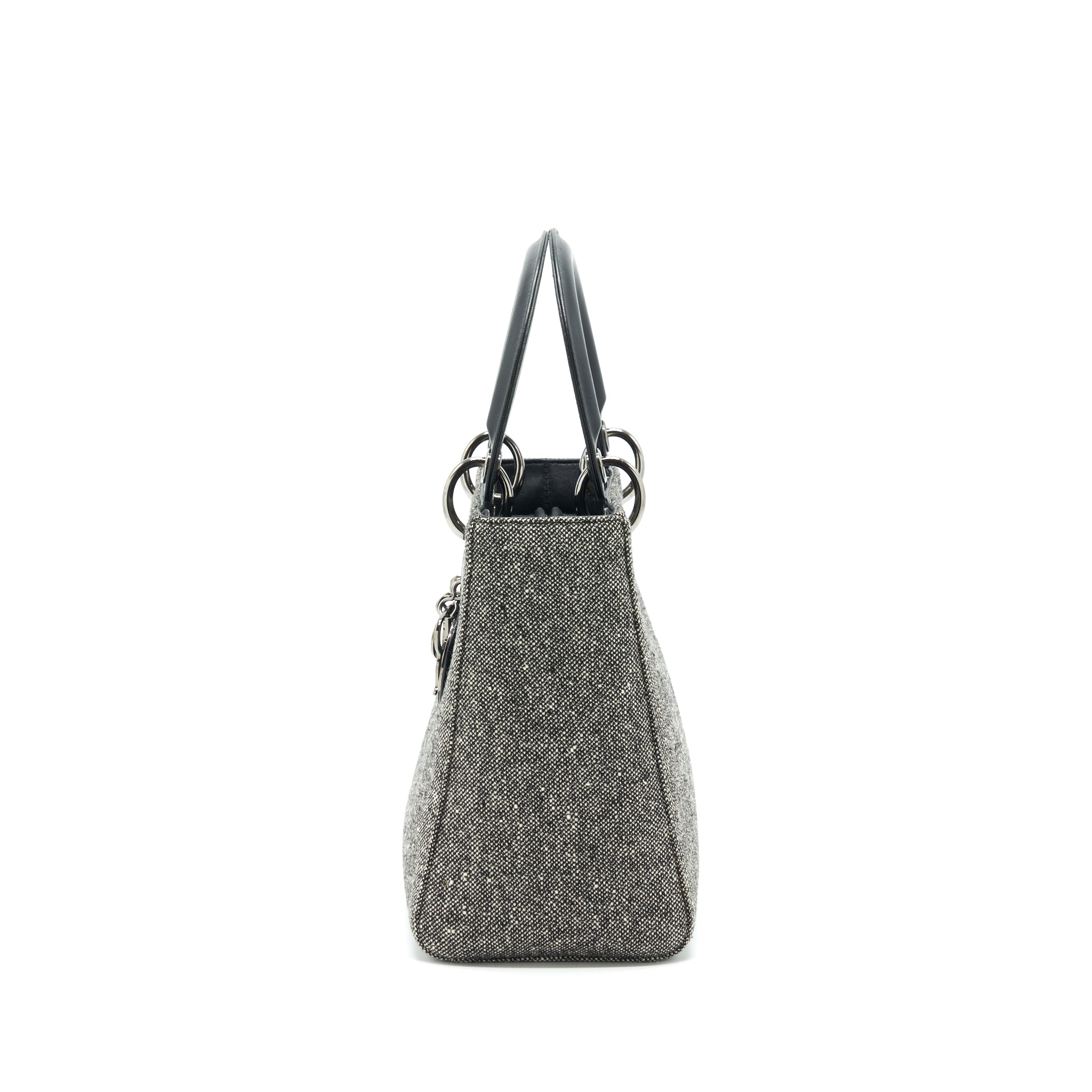 DIOR LADY DIOR MEDIUM FABRIC DARK GREY SHW