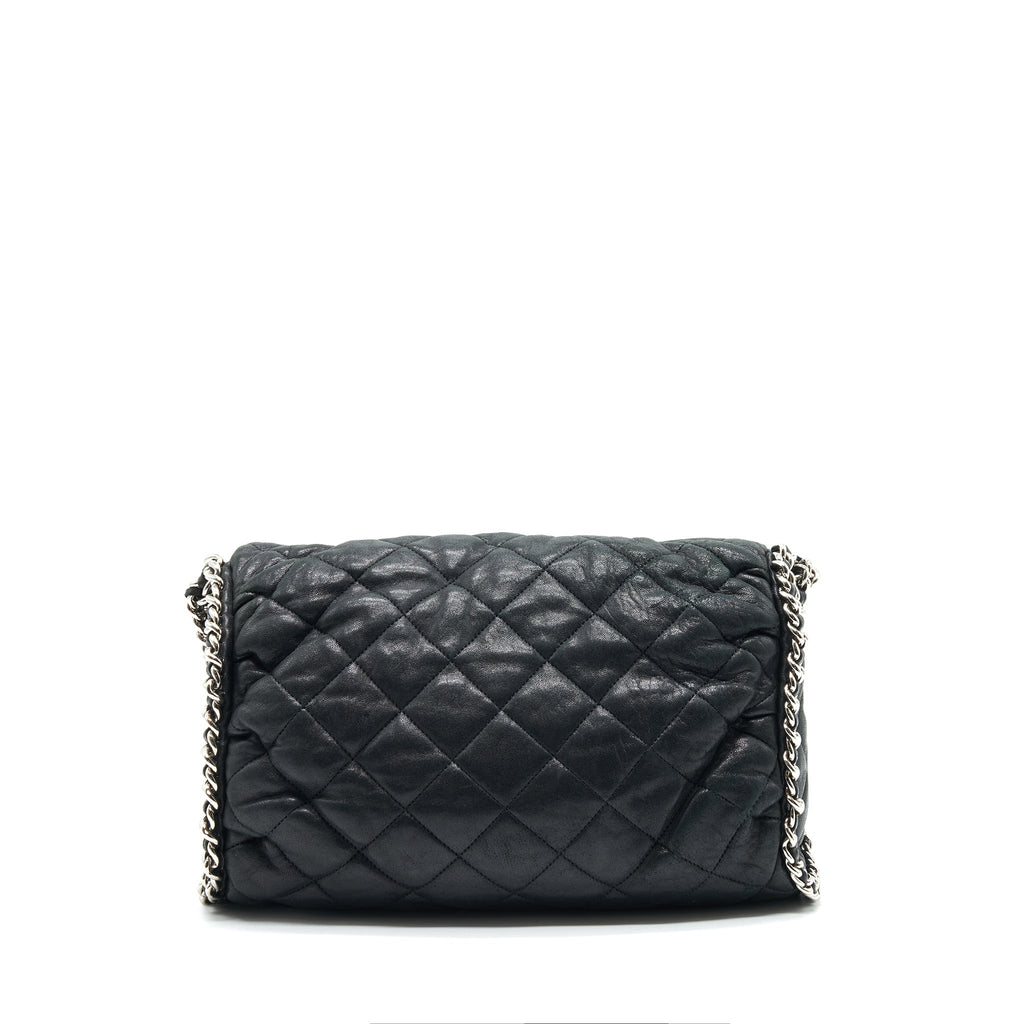 CHANEL QUILTED LEATHER WITH CHAIN SHOULDER BAG BLACK SHW