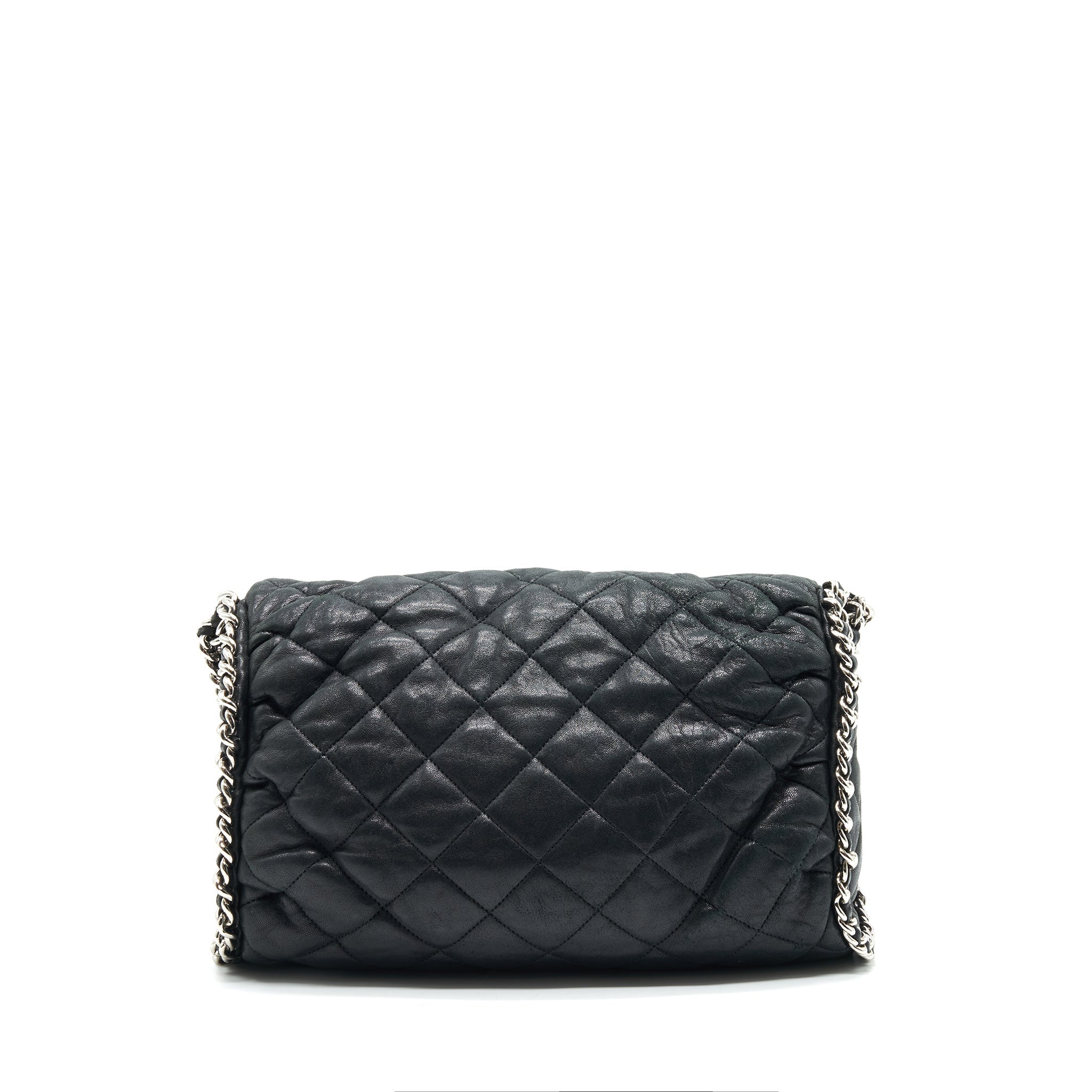 CHANEL QUILTED LEATHER WITH CHAIN SHOULDER BAG BLACK SHW