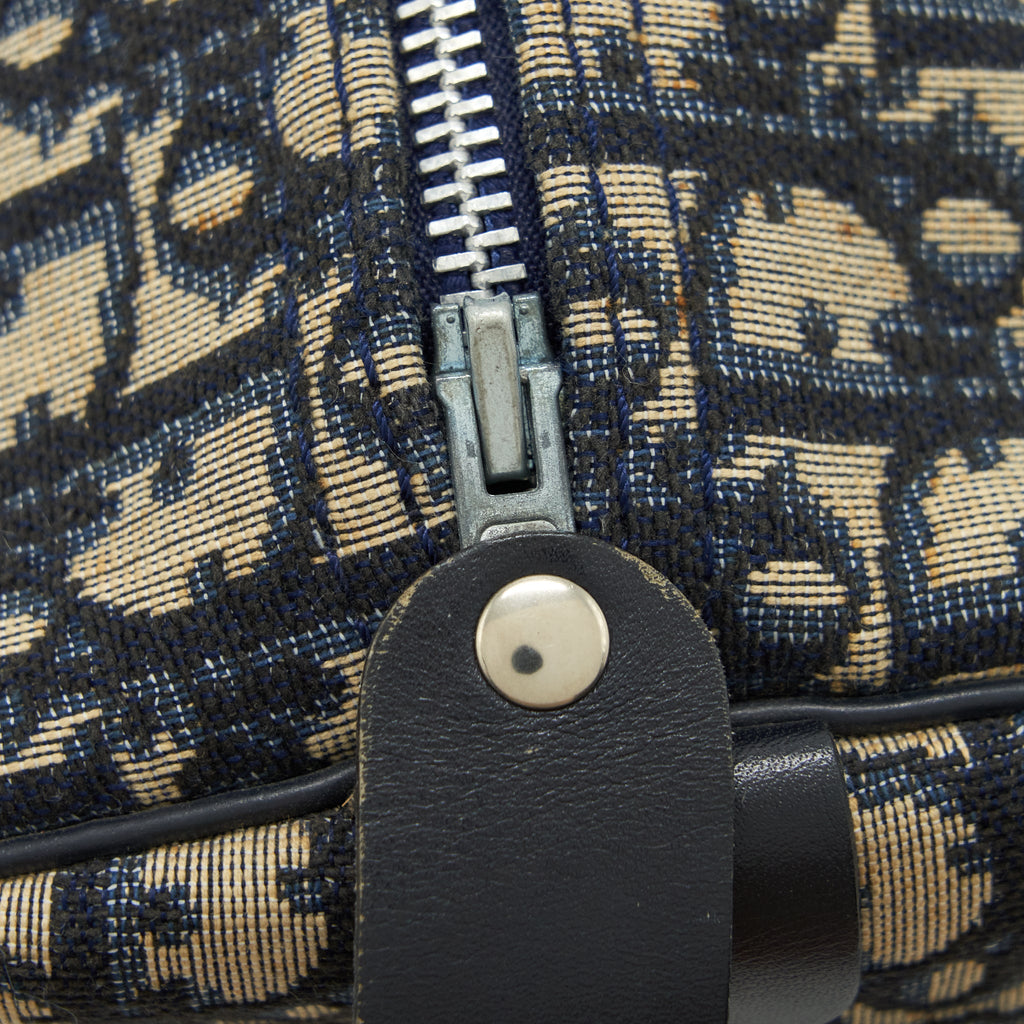 DIOR VINTAGE SPEEDY BAG BLUE OBLIQUE CANVAS
