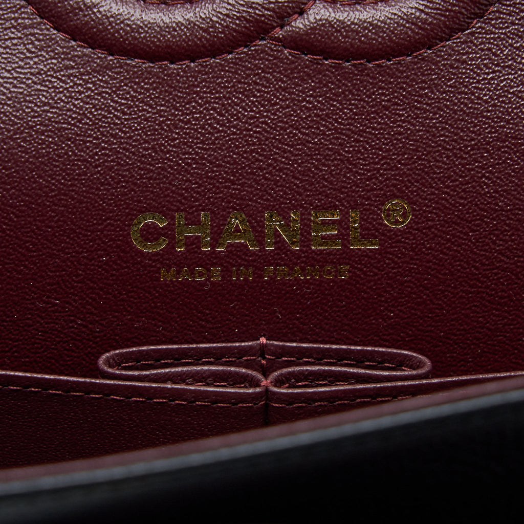 CHANEL MEDIUM CLASSIC DOUBLE FLAP BAG CAVIAR BLACK GHW (MICROCHIP)
