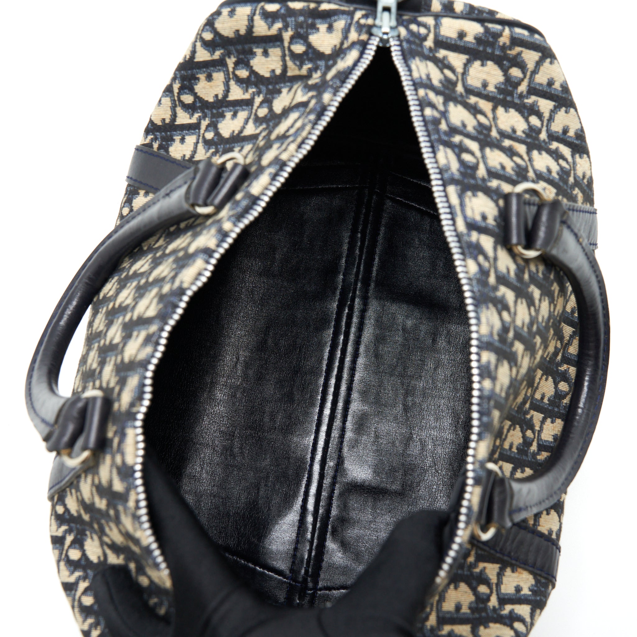 DIOR VINTAGE SPEEDY BAG BLUE OBLIQUE CANVAS