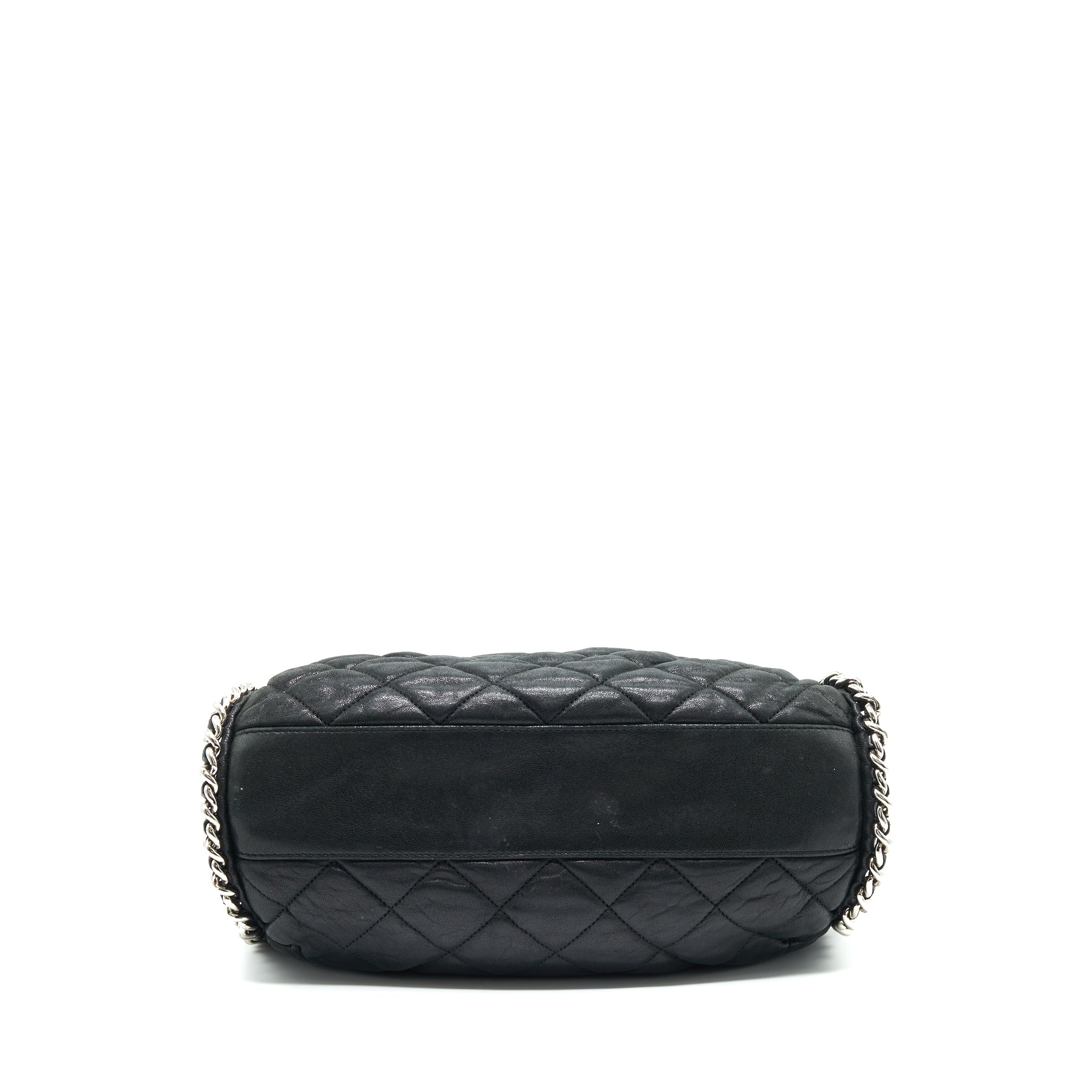 CHANEL QUILTED LEATHER WITH CHAIN SHOULDER BAG BLACK SHW