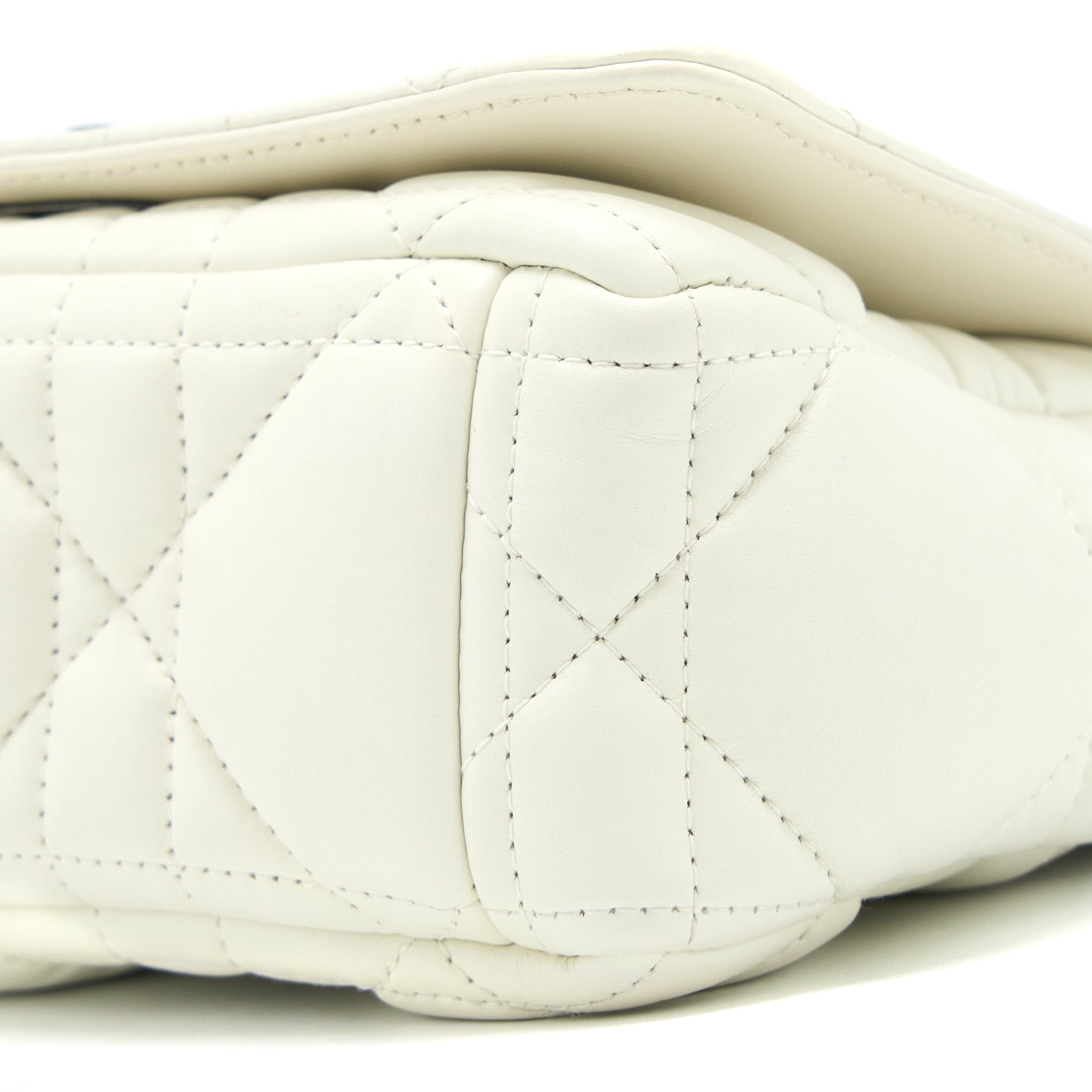 DIOR SMALL DIOR CARO BAG LATTE QUILTED MACROCANNAGE CALFSKIN WHITE BLACK HARDWARE
