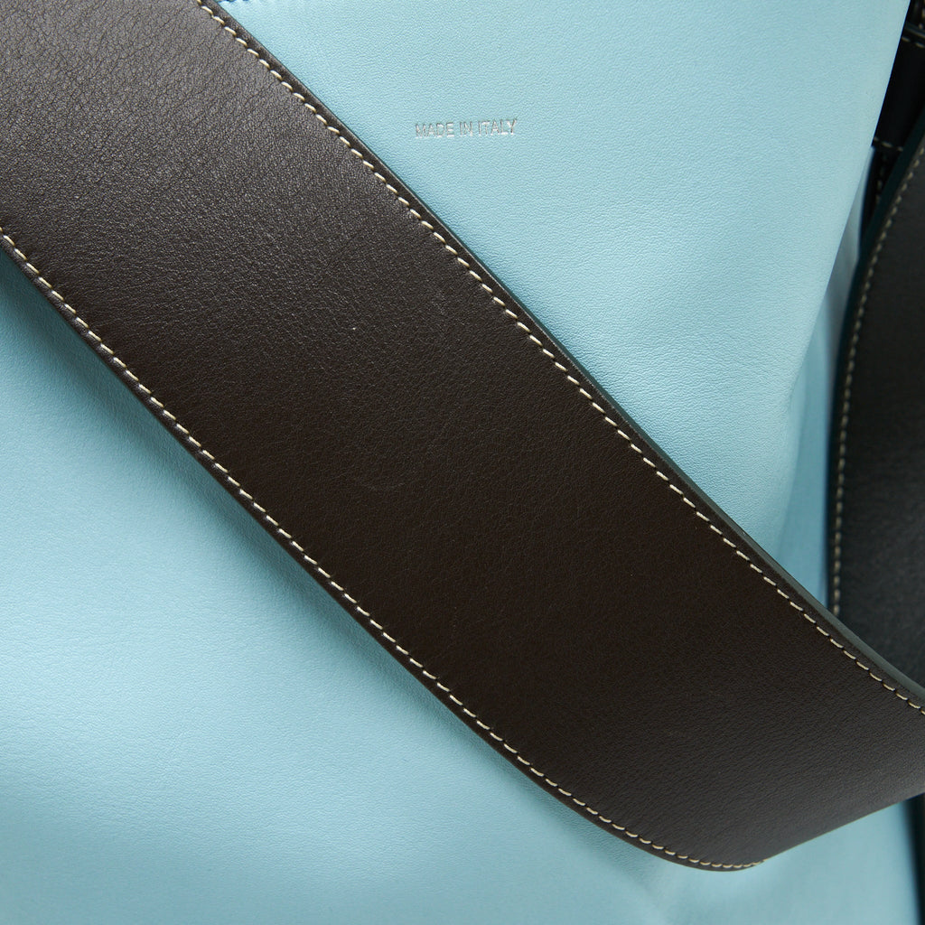 CELINE SMALL TWISTED CABAS TOTE POOL/ BERGAMOTE SHW