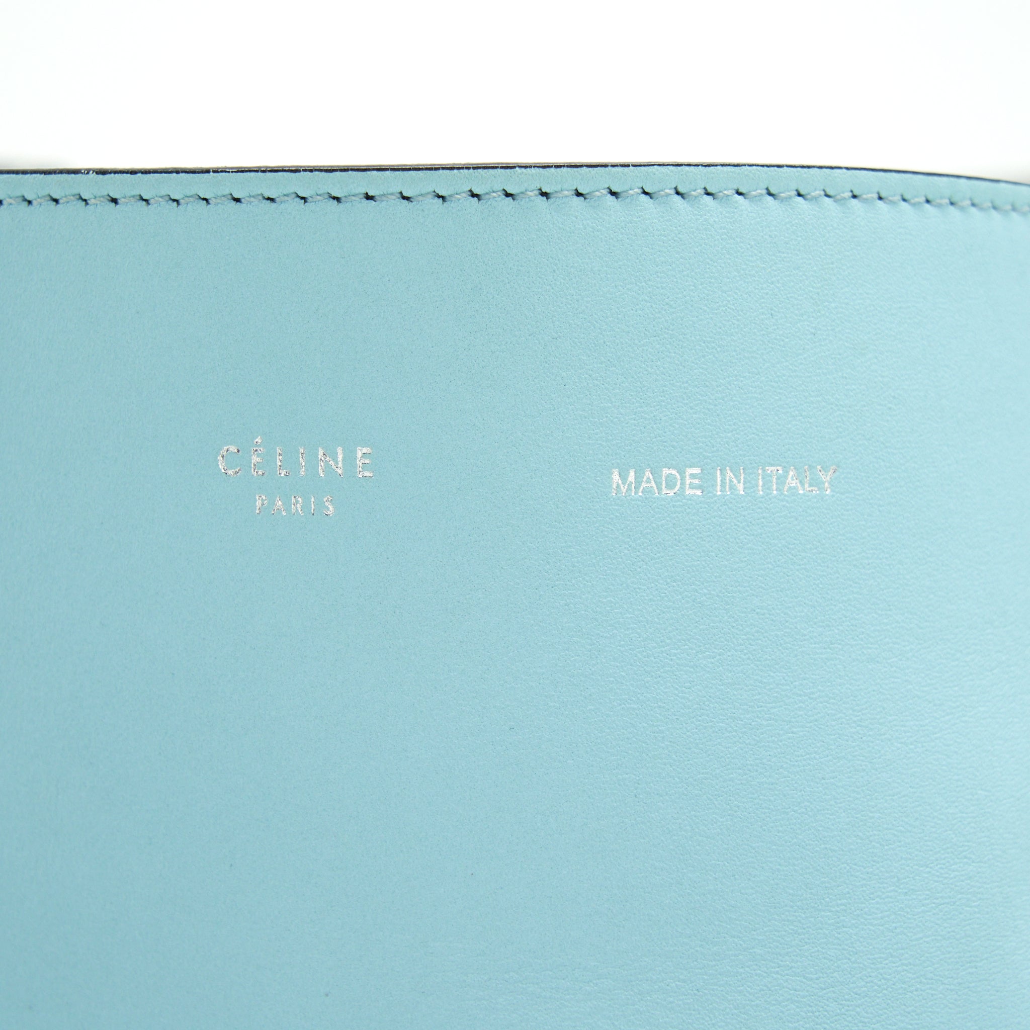 CELINE SMALL TWISTED CABAS TOTE POOL/ BERGAMOTE SHW