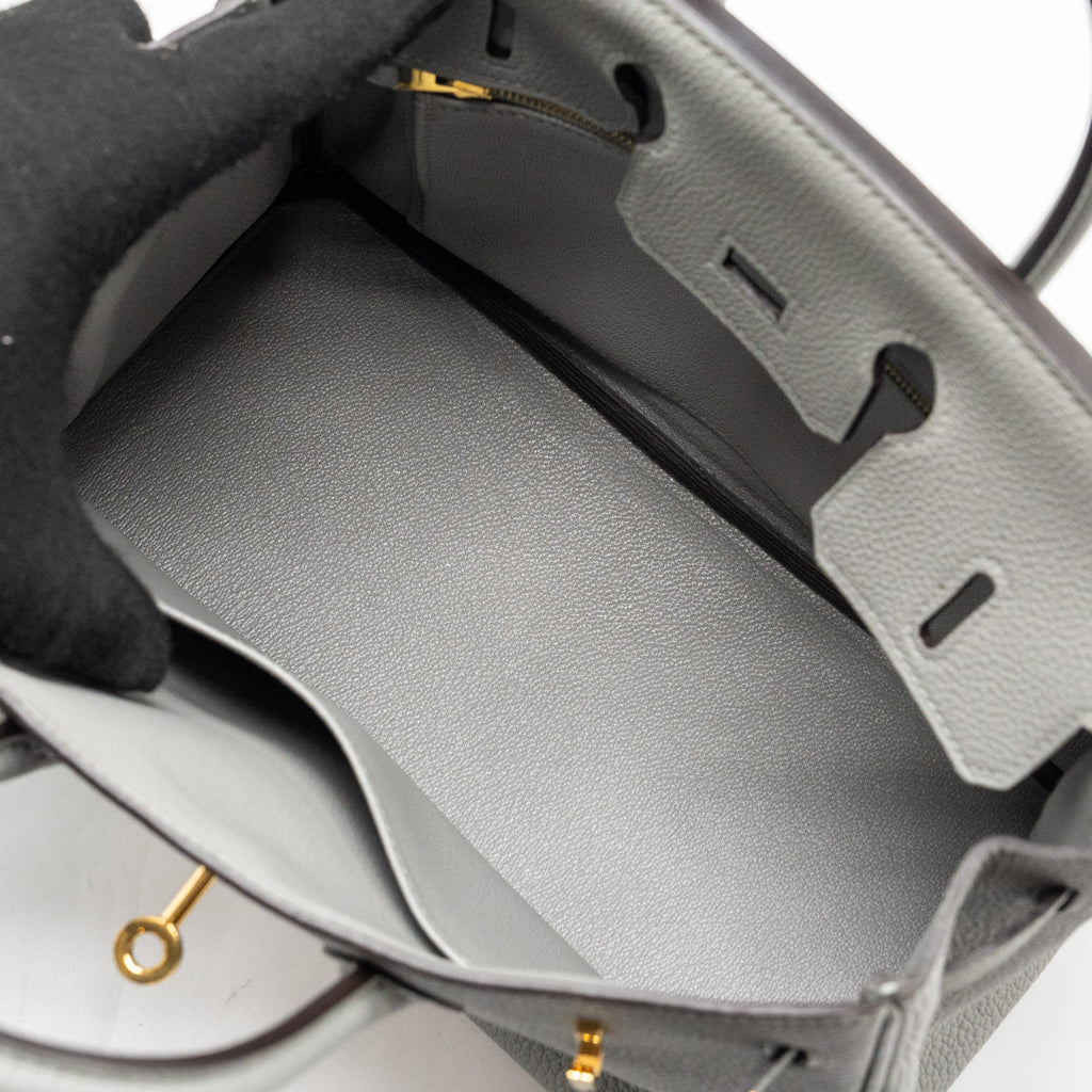 HERMES BIRKIN 25 TOGO GRIS MOUNTIE GHW
