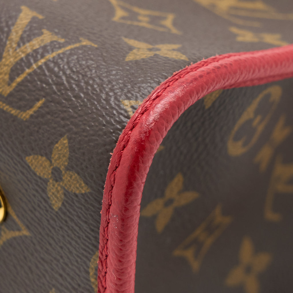 LOUIS VUITTON POPINCOURT PM BAG MONOGRAM CANVAS/CERISE GHW