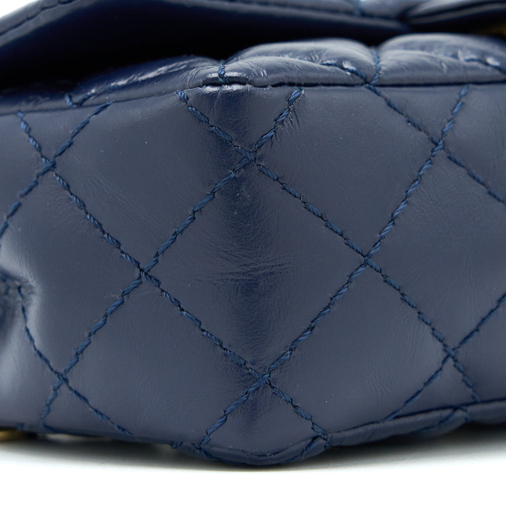 CHANEL 2.55 REISSUE MINI WAIST BELT BAG AGED CALFSKIN NAVY GHW