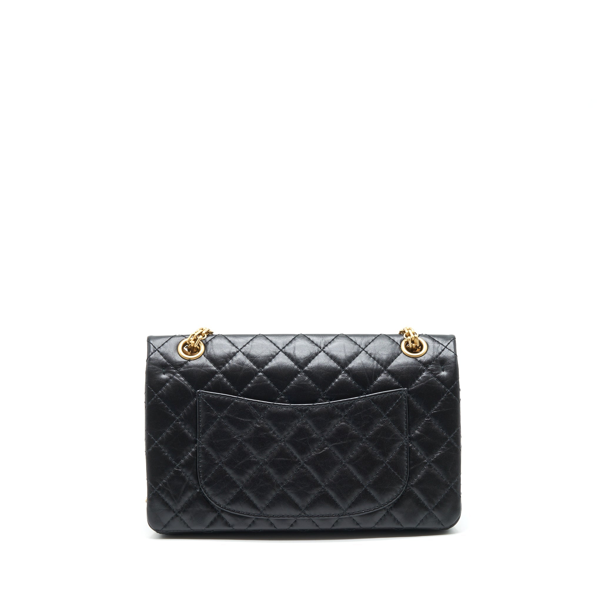 CHANEL REISSUE 2.55 225 CALFSKIN BLACK GHW