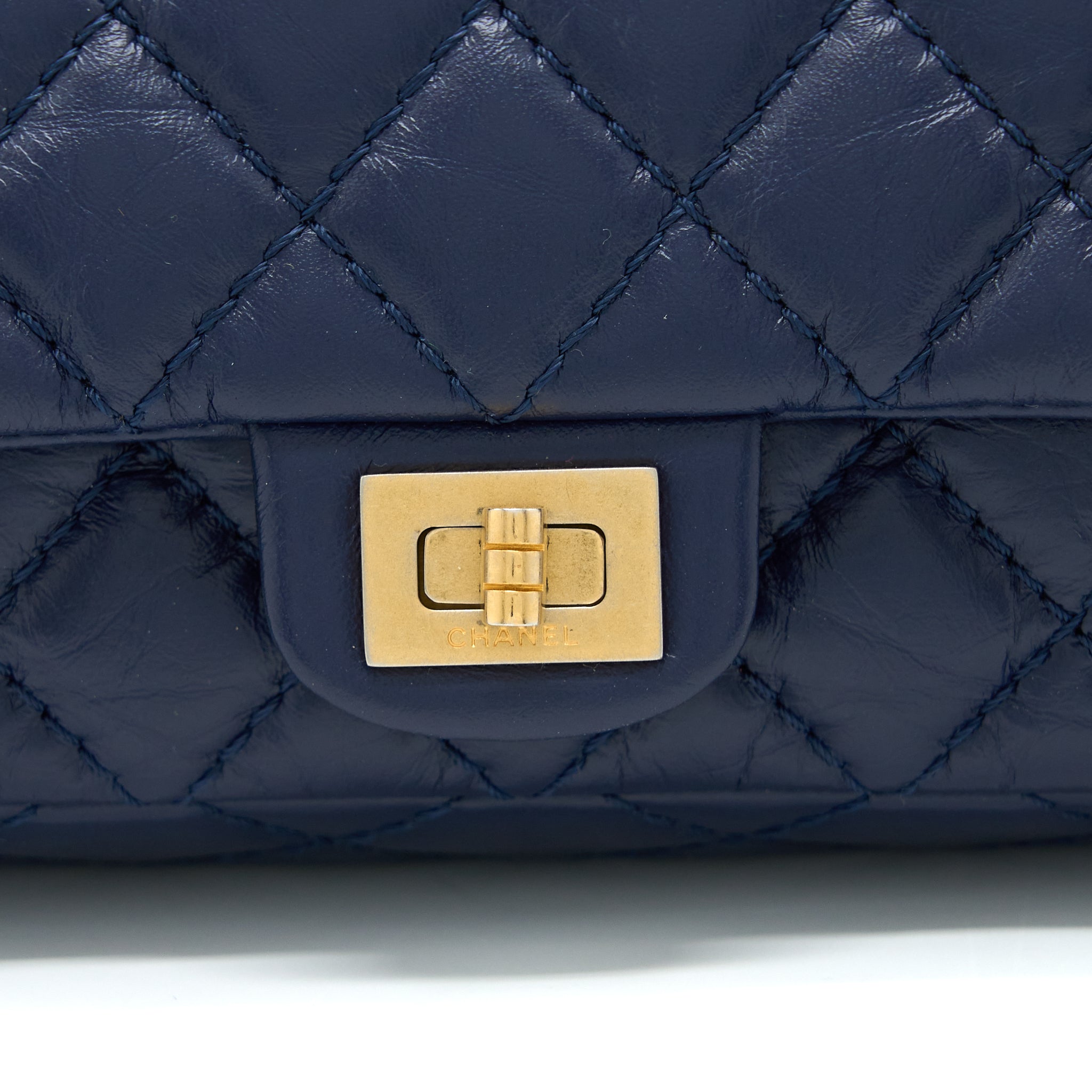 CHANEL 2.55 REISSUE MINI WAIST BELT BAG AGED CALFSKIN NAVY GHW