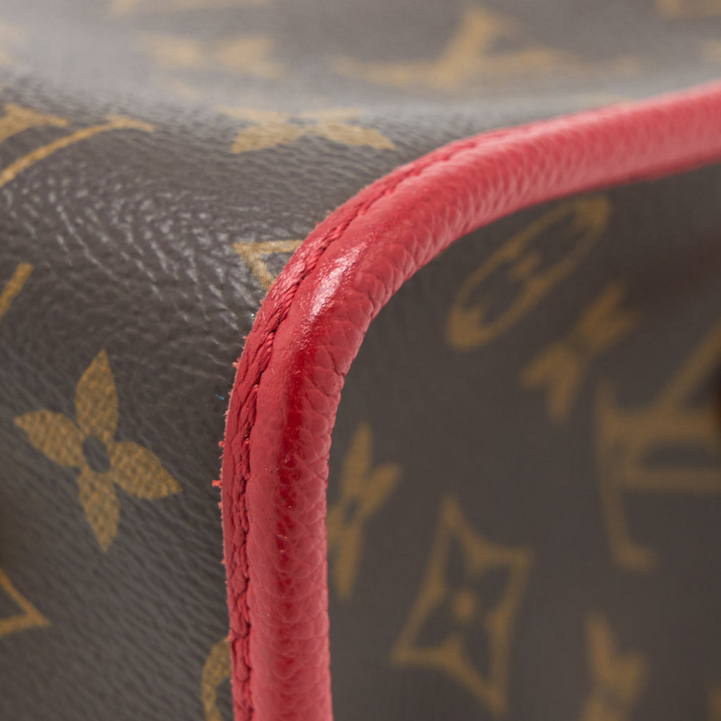 LOUIS VUITTON POPINCOURT PM BAG MONOGRAM CANVAS/CERISE GHW