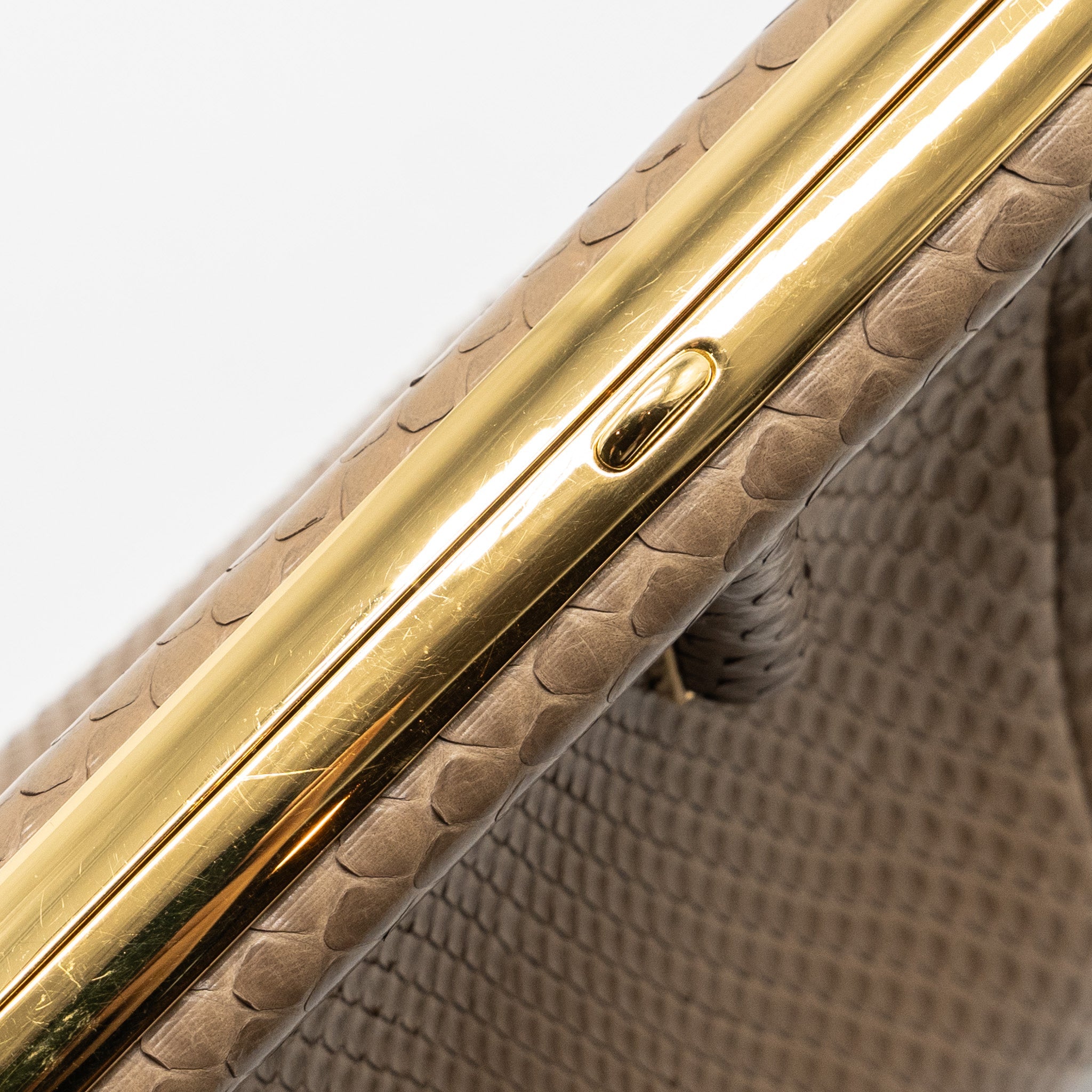FENDI FIRST SMALL BAG PYTHON BEIGE GHW