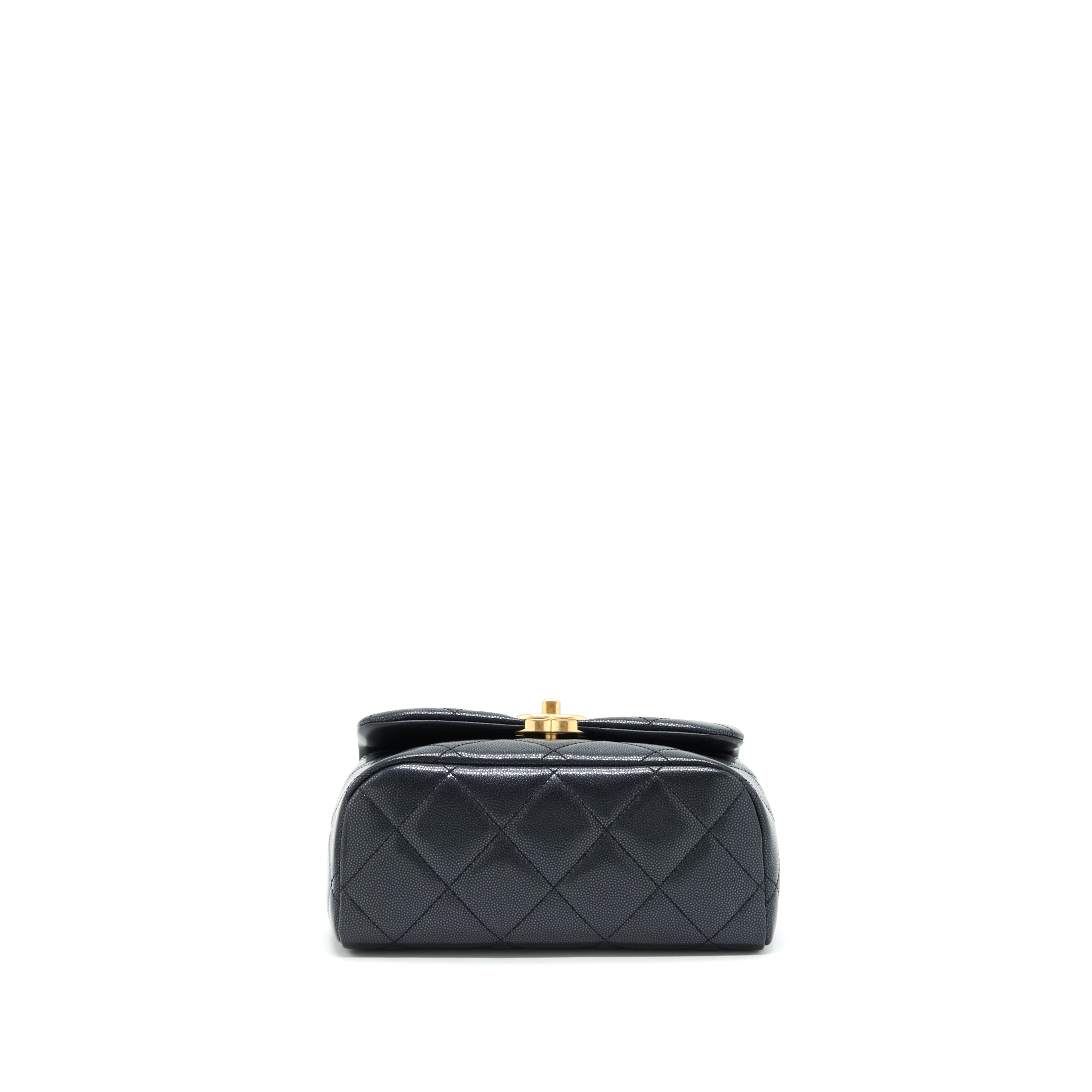 CHANEL 22P NEW SQUARE FLAP BAG CAVIAR BLACK GHW