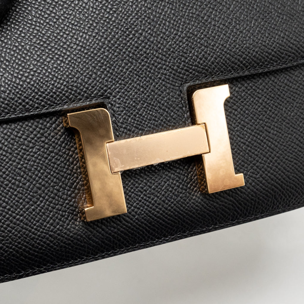 HERMES MINI CONSTANCE EPSOM BLACK RGHW