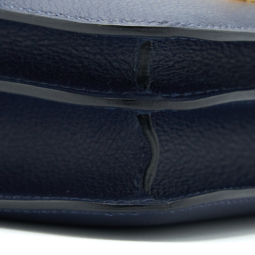 HERMES MINI CONSTANCE EVERCOLOUR BLUE NUIT GHW