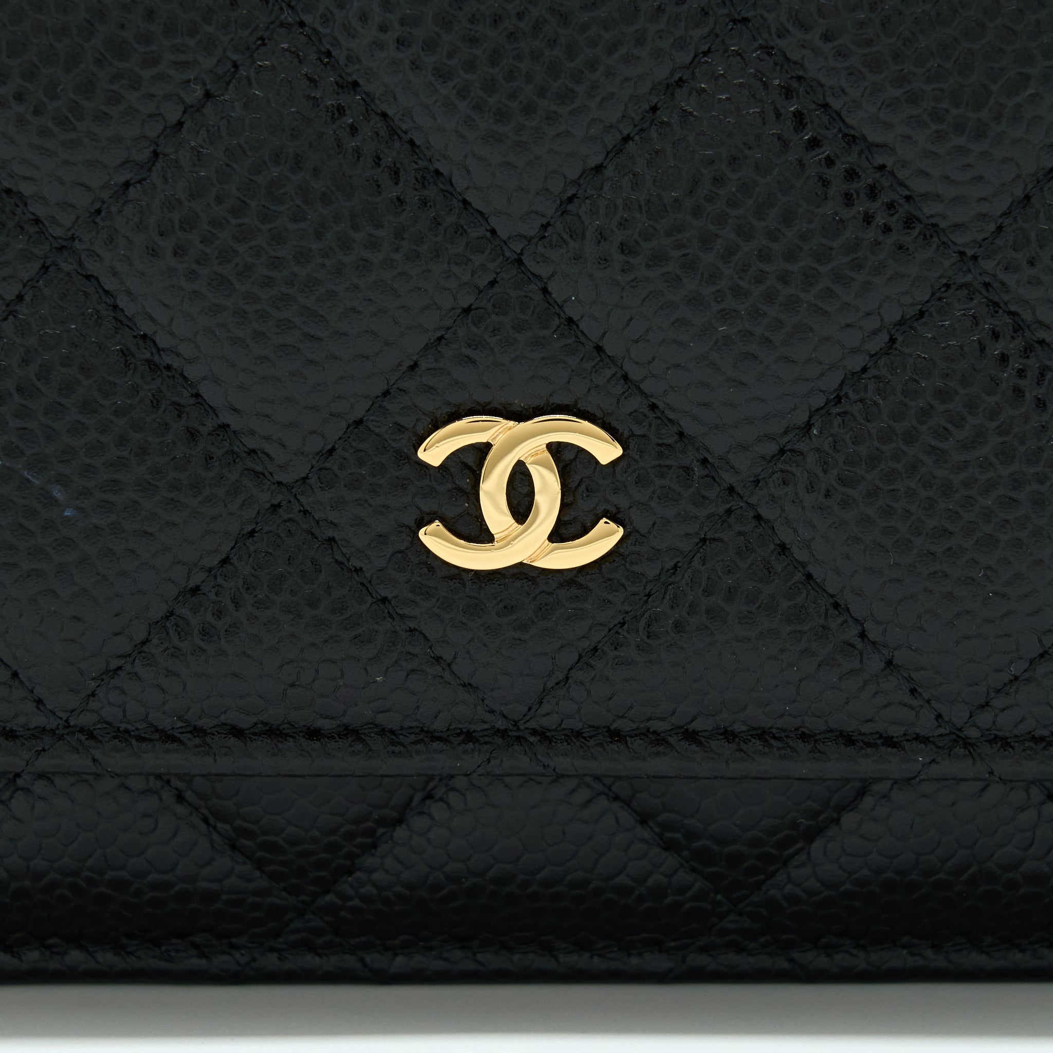 CHANEL CLASSIC WALLET ON CHAIN CAVIAR BLACK GHW
