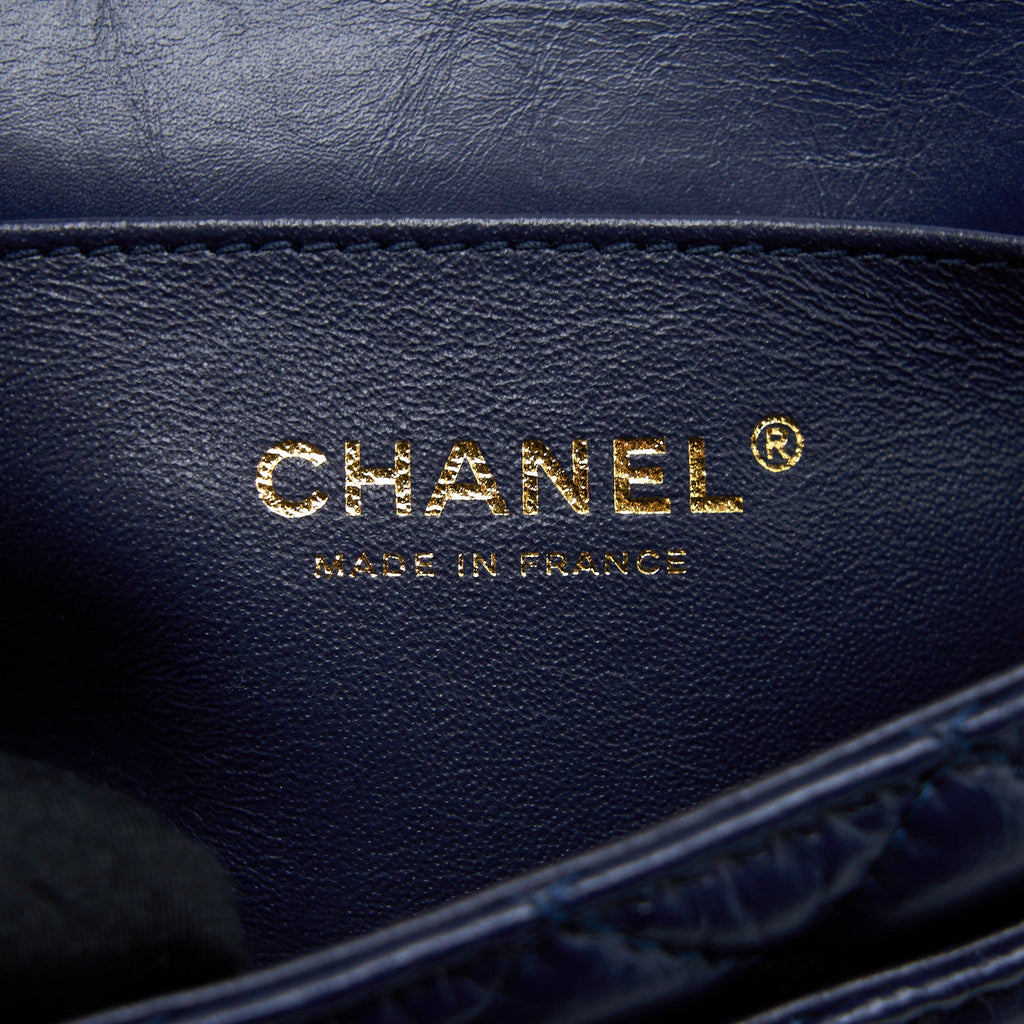 CHANEL 2.55 REISSUE MINI WAIST BELT BAG AGED CALFSKIN NAVY GHW