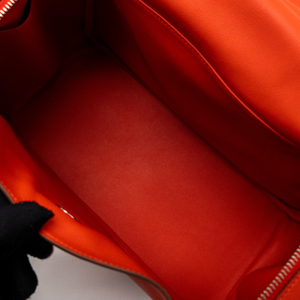 HERMES LINDY 30 SWIFT LEATHER RED SHW