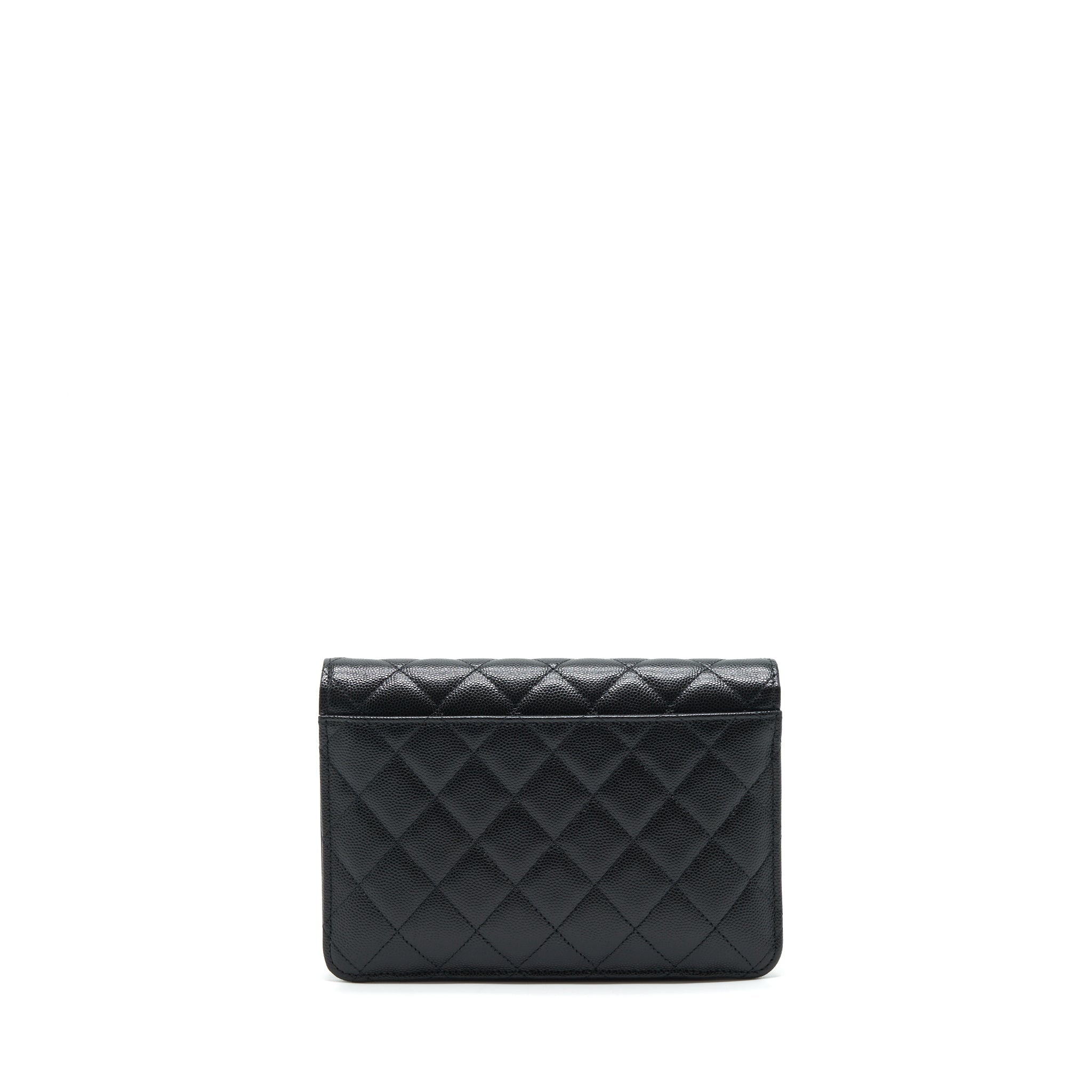 CHANEL 22P 2 IN 1 WALLET ON CHAIN CAVIAR BLACK LGHW