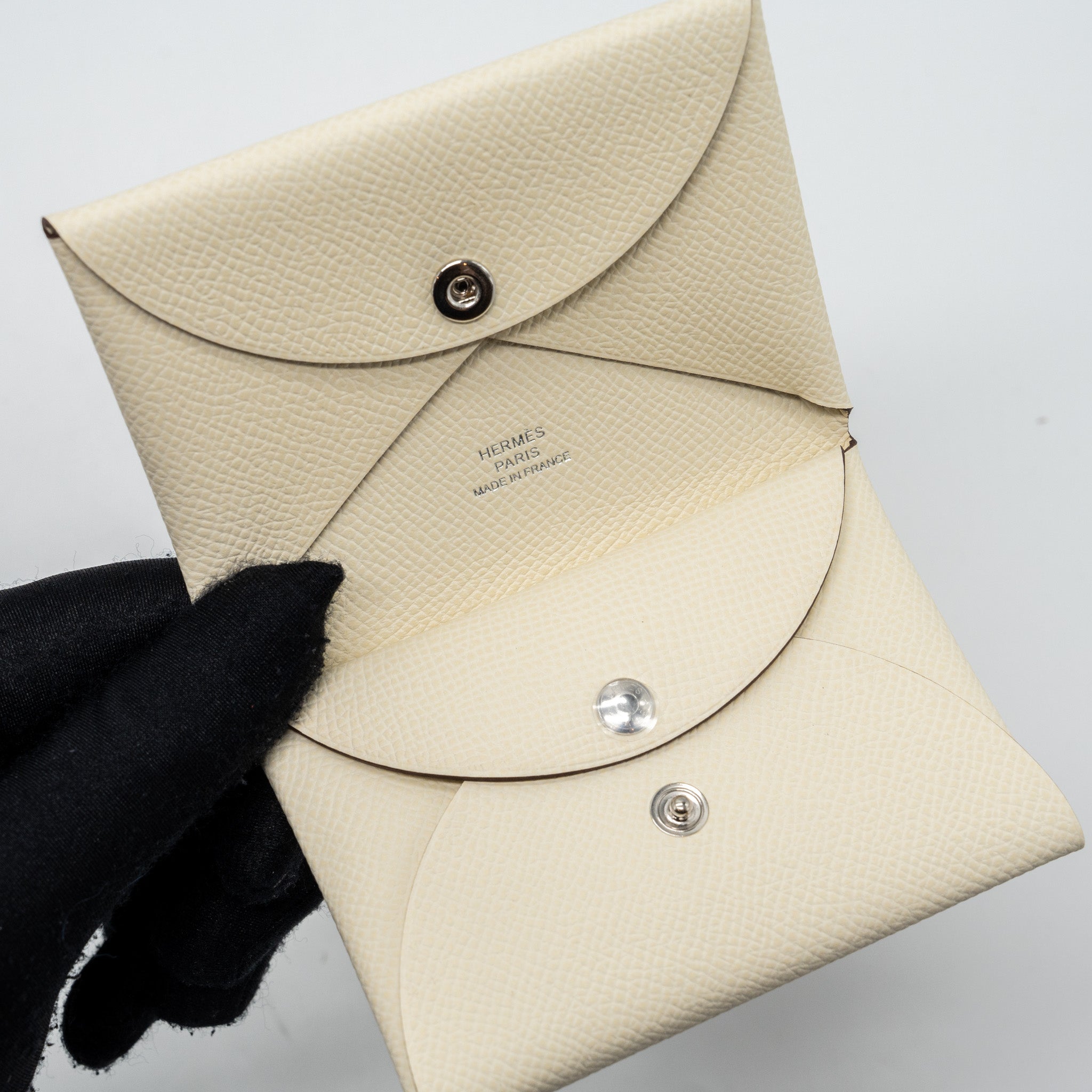 HERMES CALVI DUO CARD HOLDER EPSOM NATA SHW