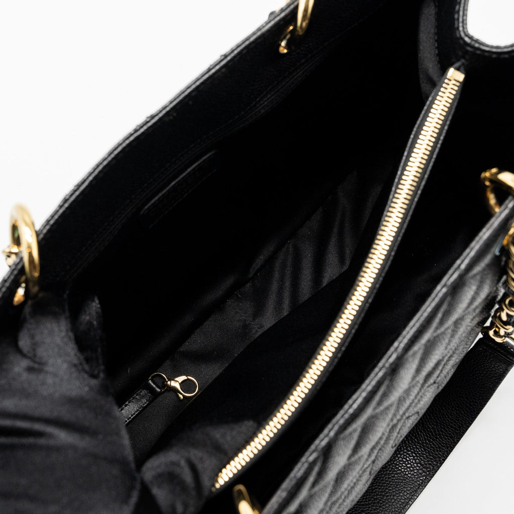CHANEL GRAND SHOPPING TOTE BAG CAVIAR BLACK GHW