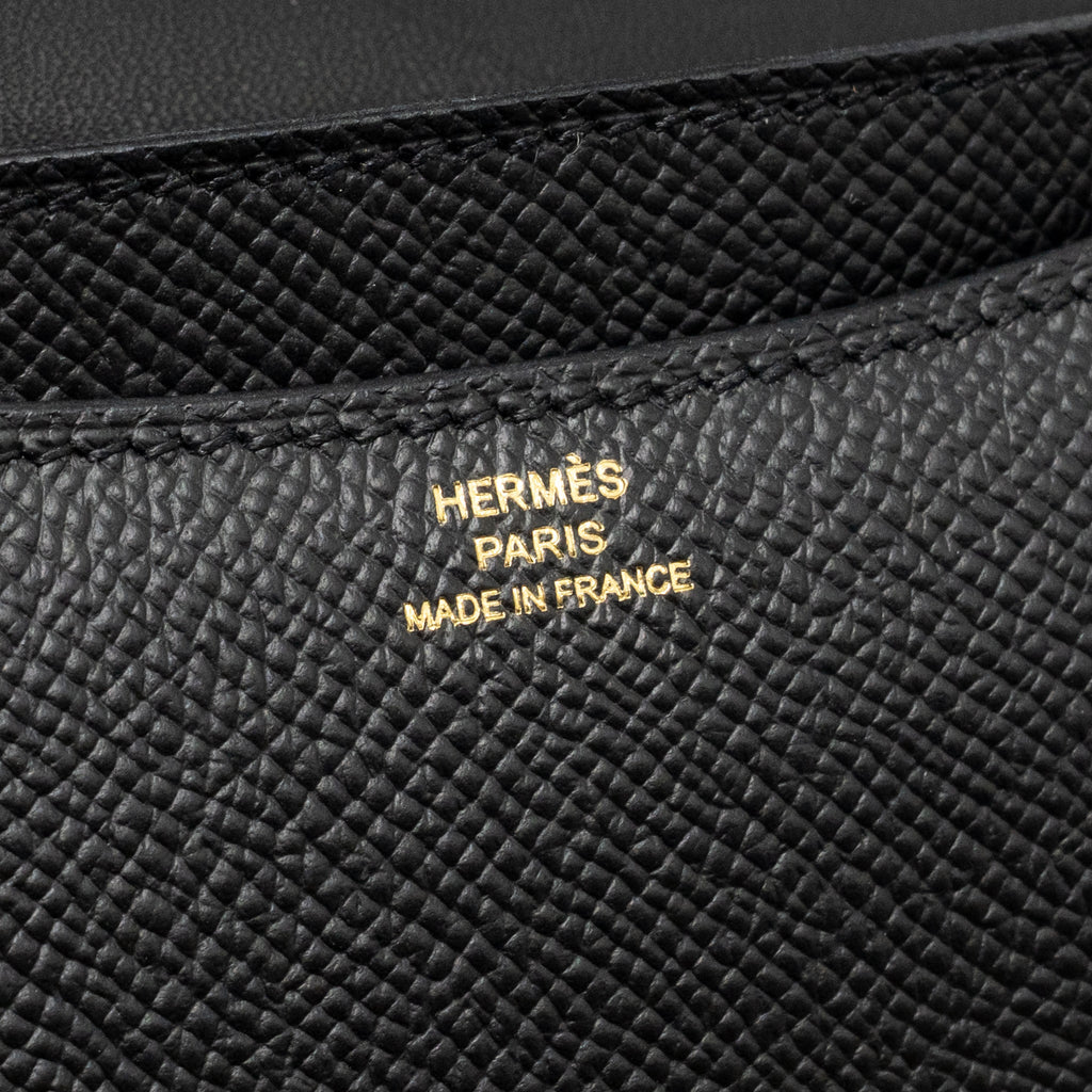 HERMES MINI CONSTANCE EPSOM BLACK RGHW